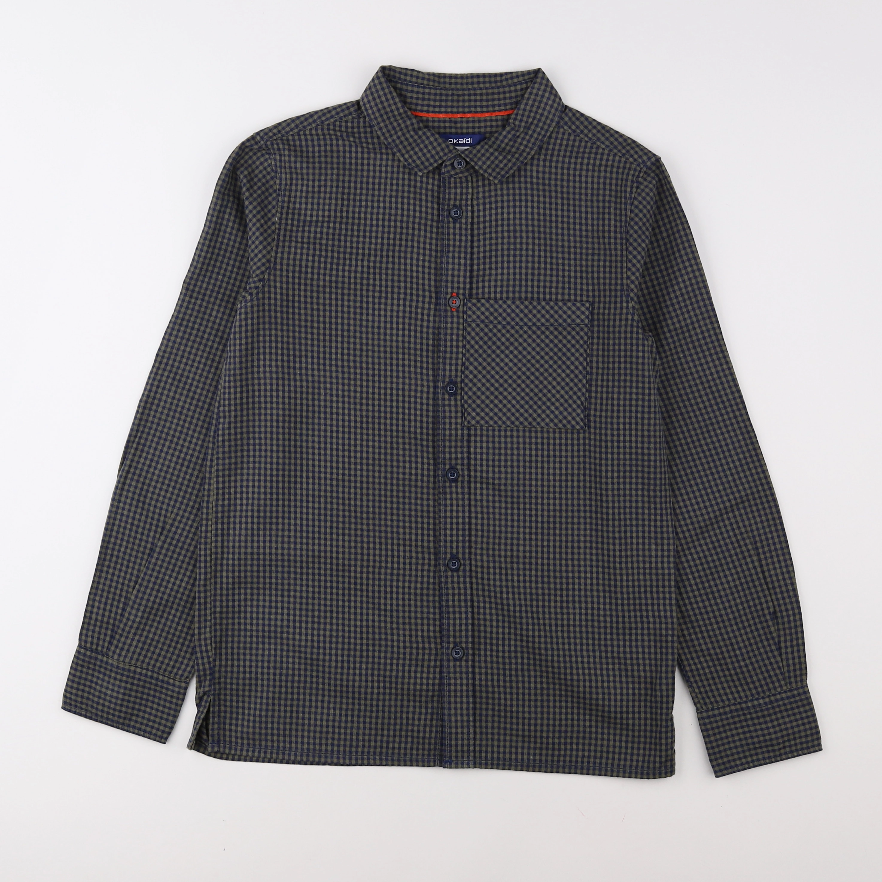 Okaidi - chemise bleu, marron - 10 ans