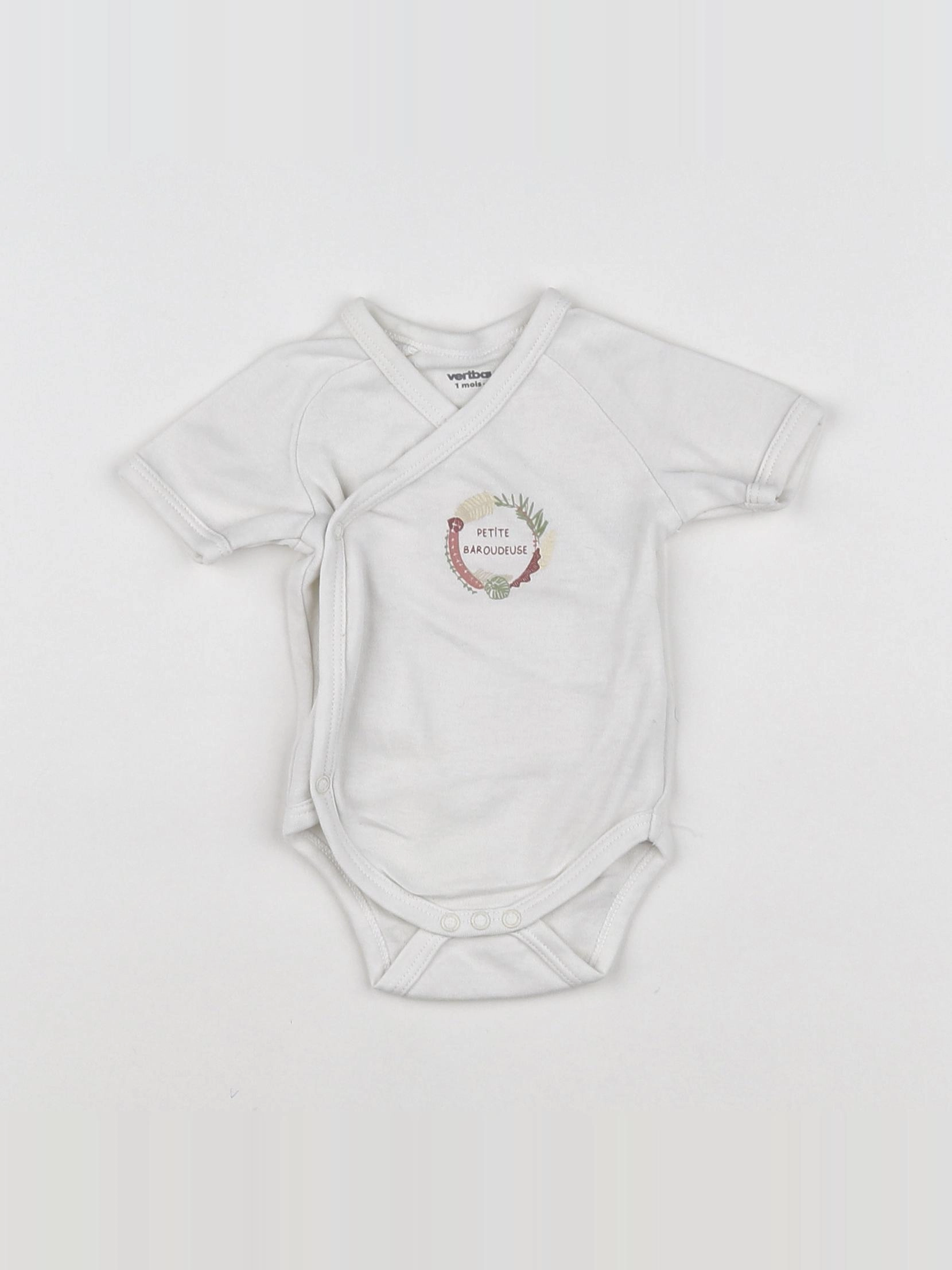 Vertbaudet - body blanc - 1 mois
