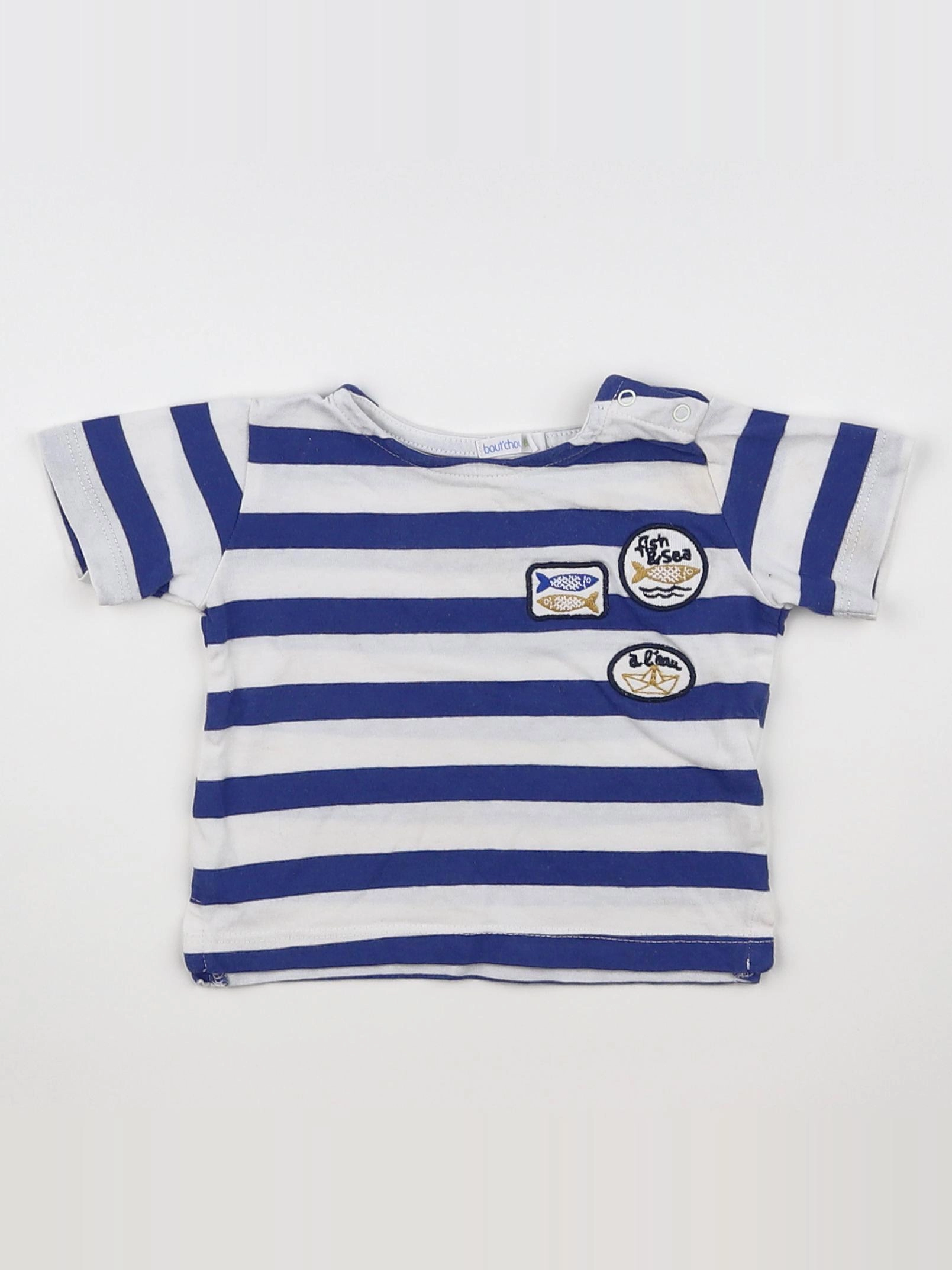 Boutchou - tee-shirt bleu - 6 mois