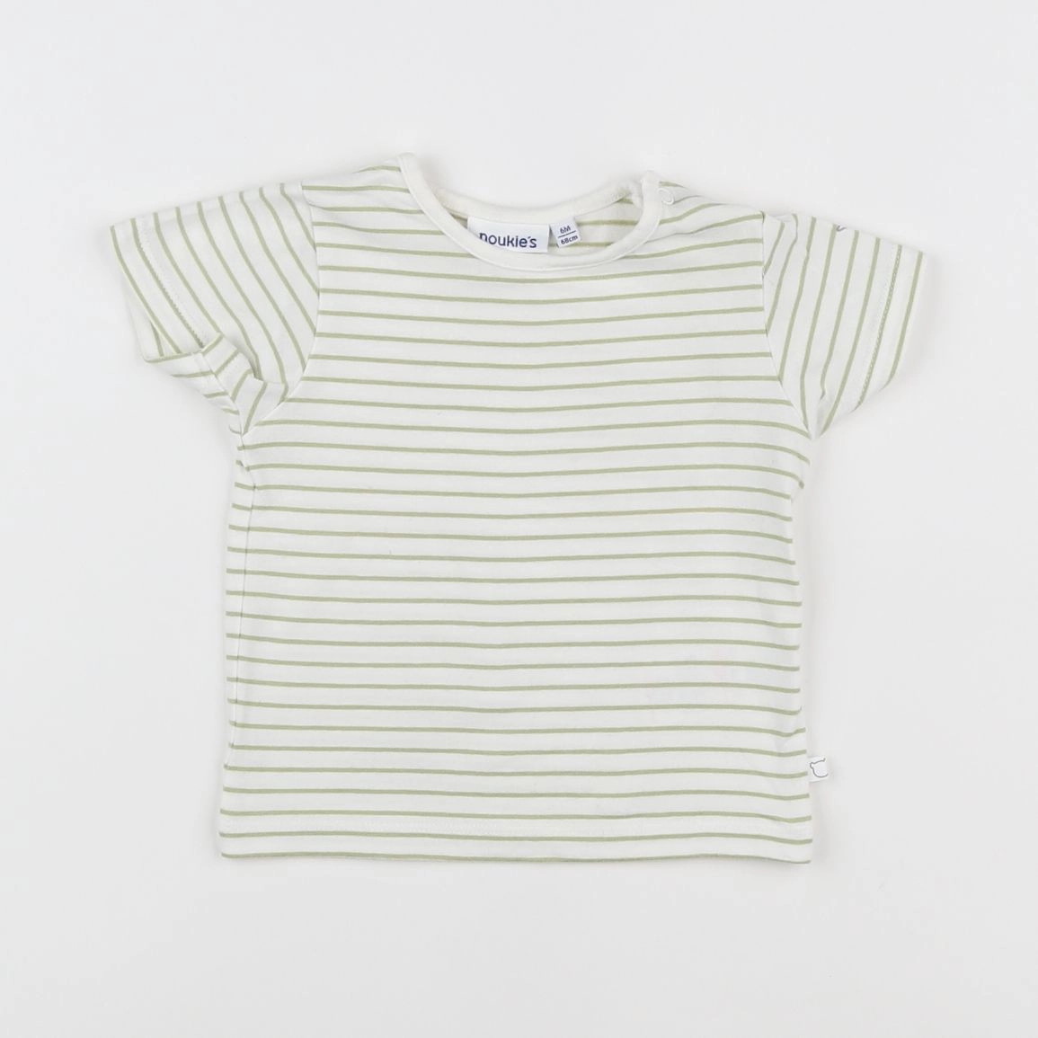 Noukie's - tee-shirt blanc, vert - 6 mois