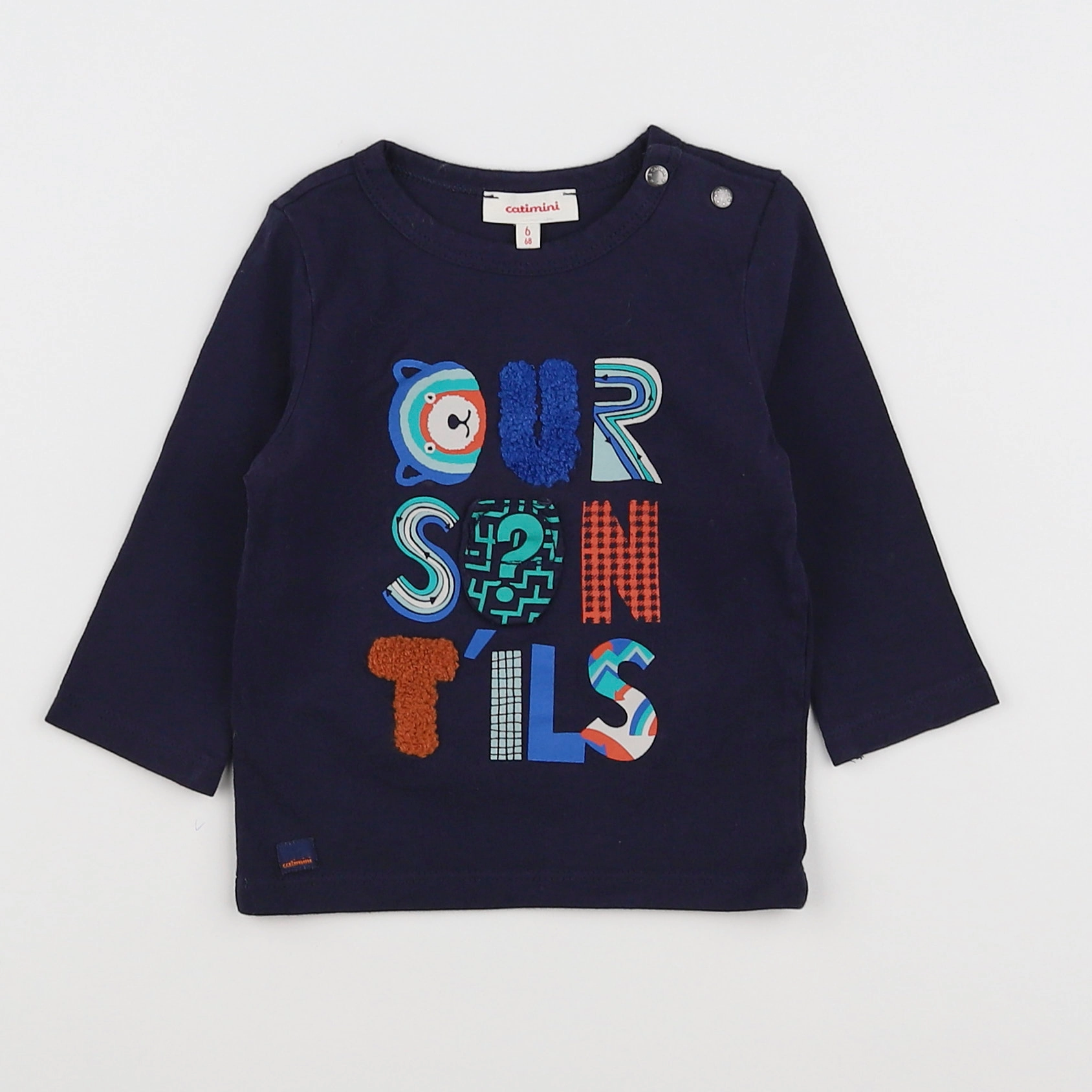 Catimini - tee-shirt bleu - 6 mois