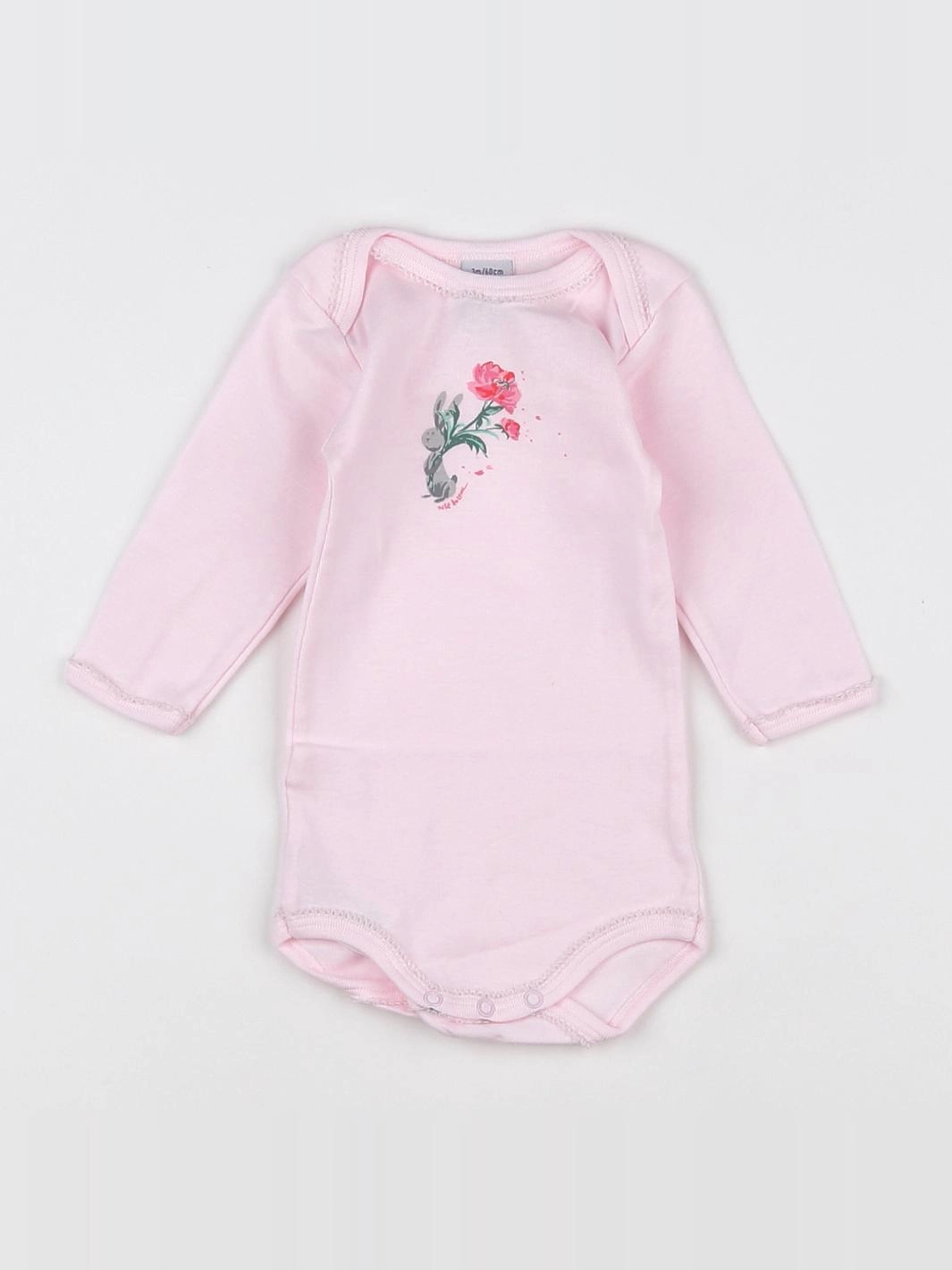 Petit Bateau - body rose - 3 mois