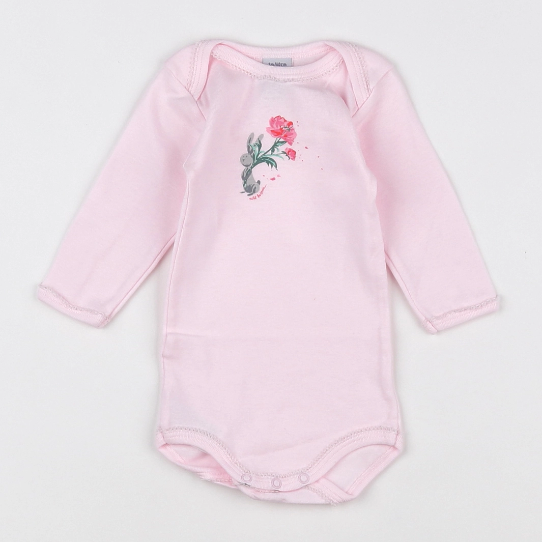 Petit Bateau - body rose - 3 mois