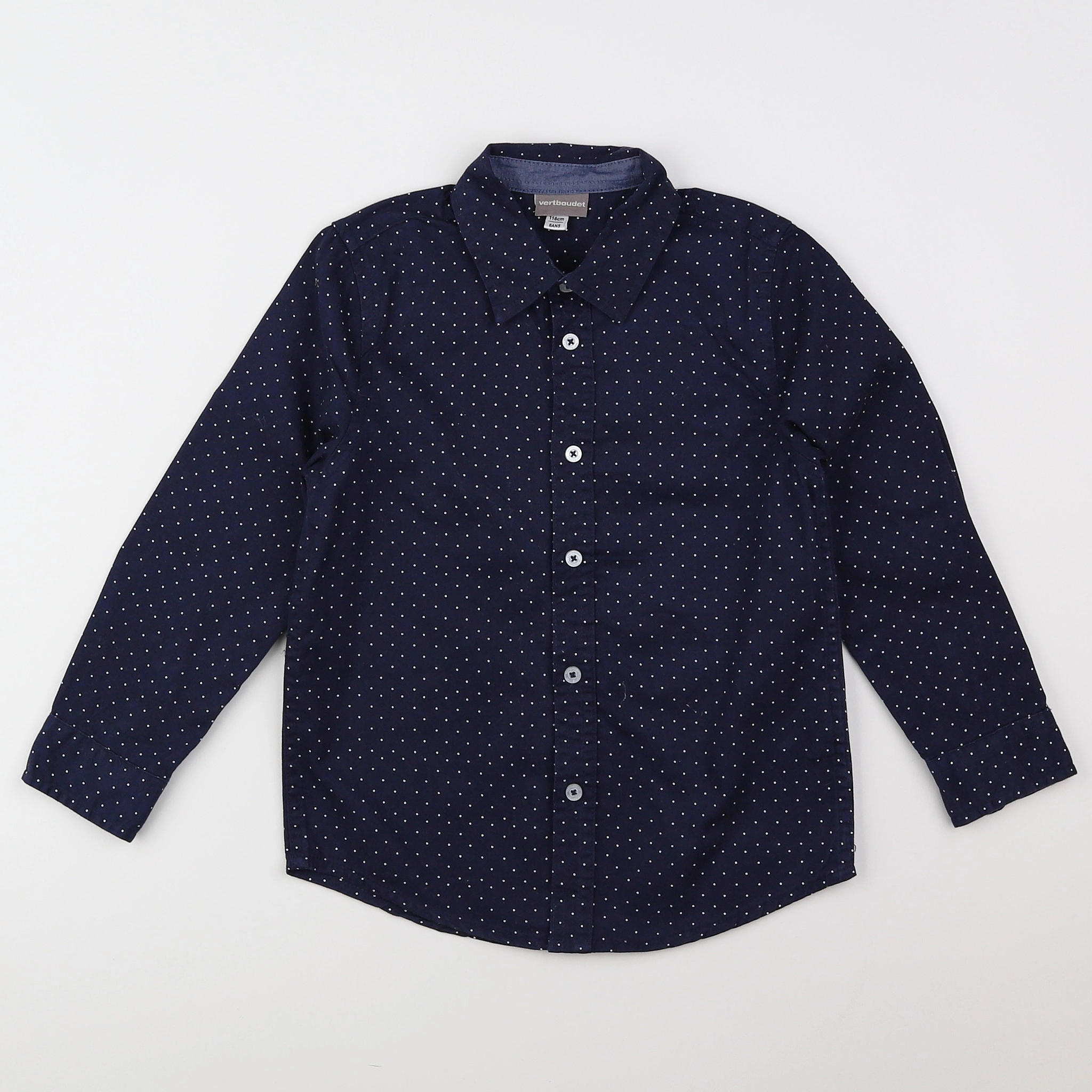 Vertbaudet - chemise bleu - 6 ans