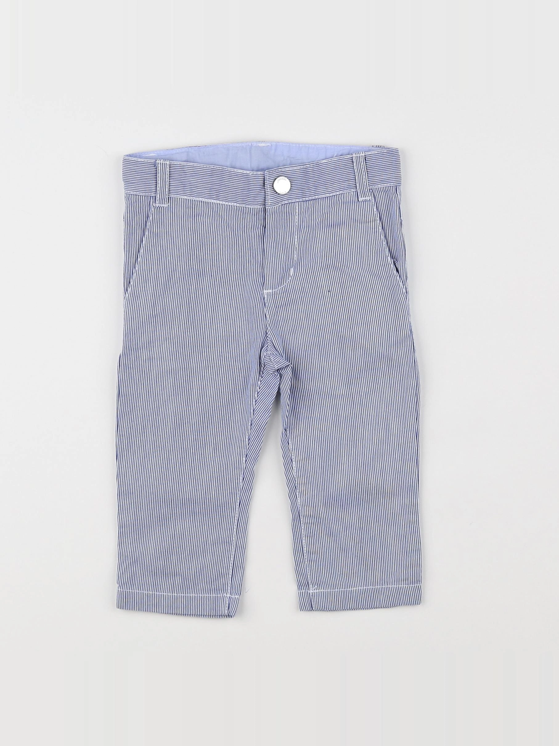 Jacadi - pantalon bleu - 12 mois