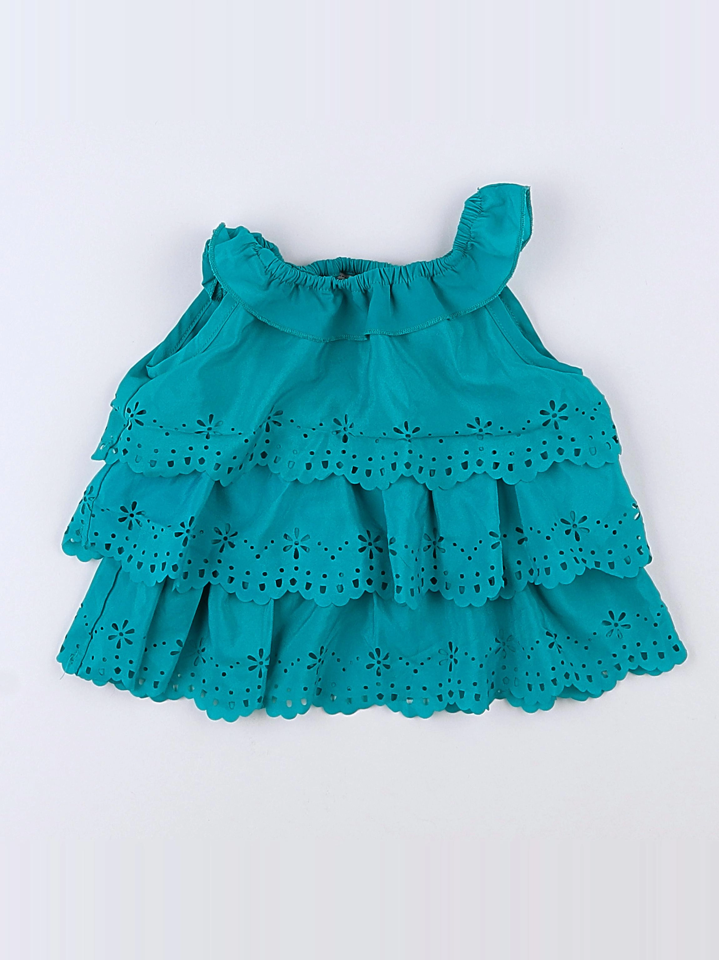 Tape à l'oeil - blouse vert - 12 mois