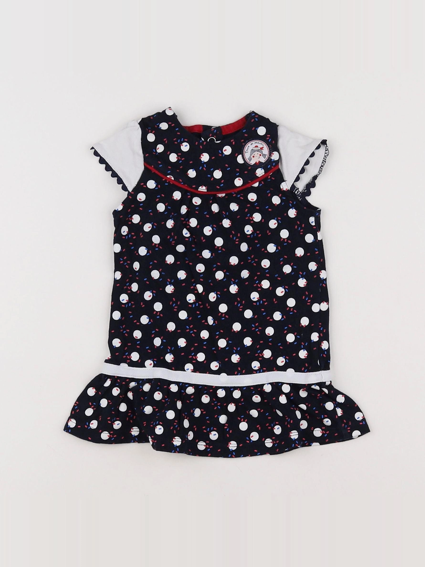 Terre de marins - robe bleu - 6 mois