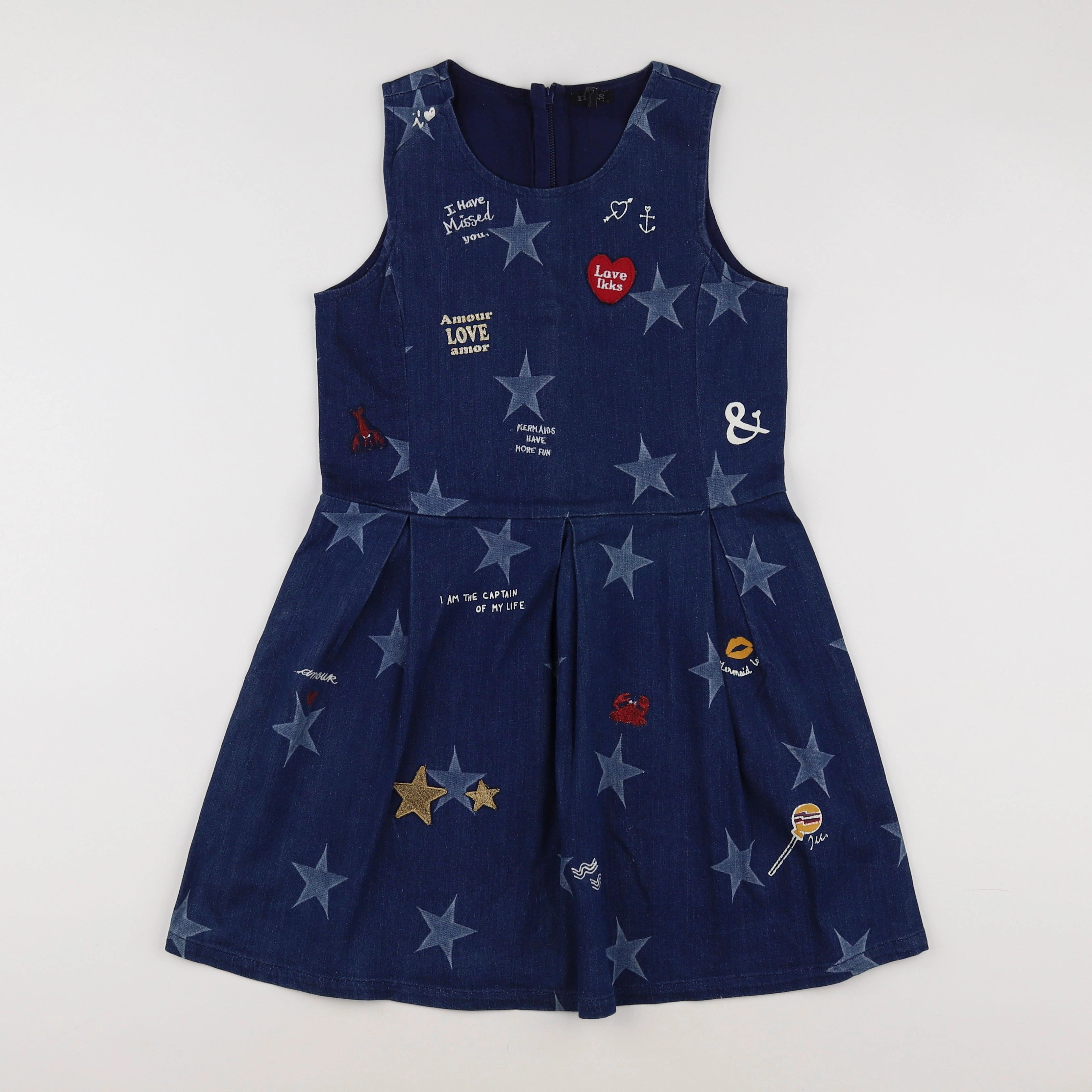 IKKS - robe bleu - 10 ans