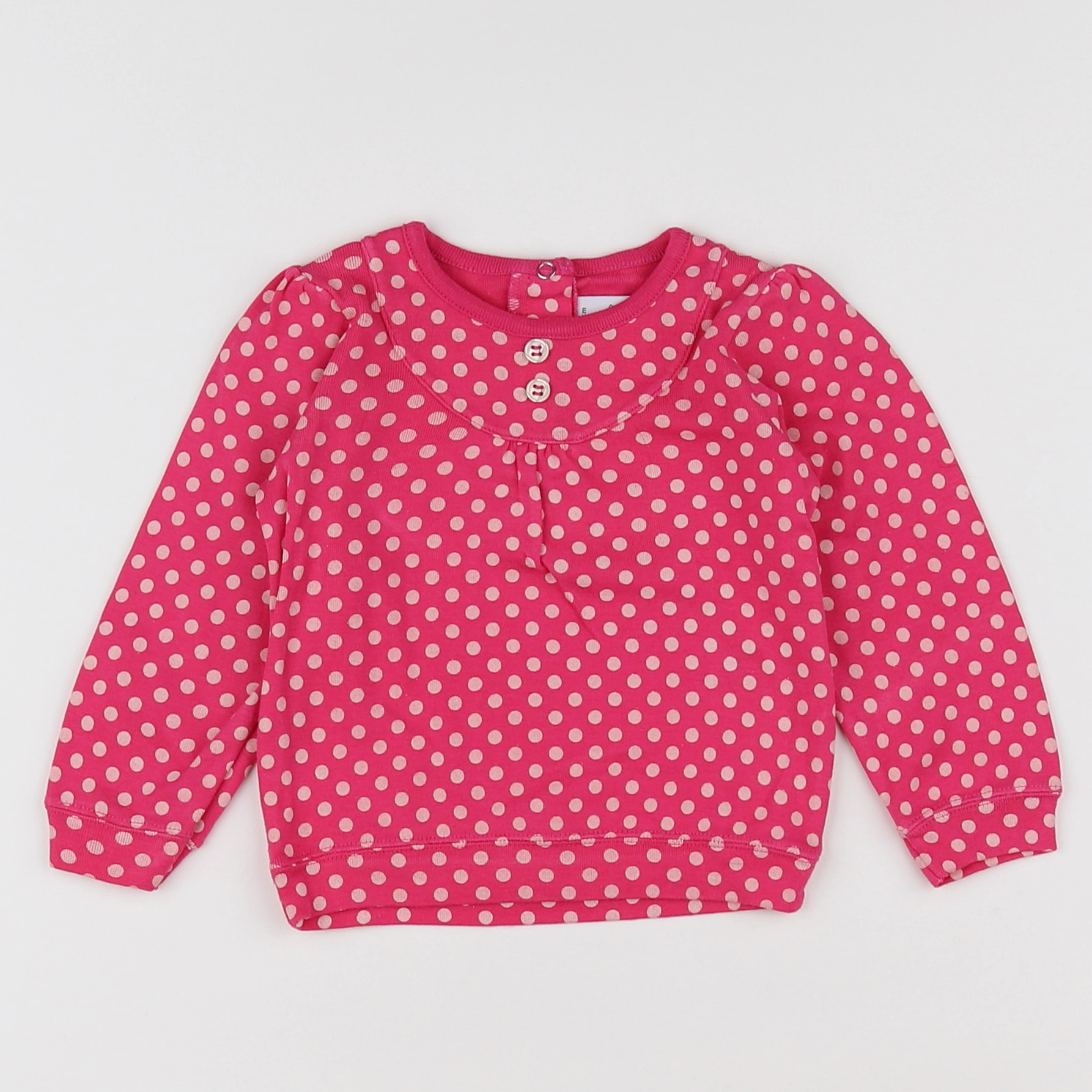 Petit Bateau - tee-shirt rose - 12 mois