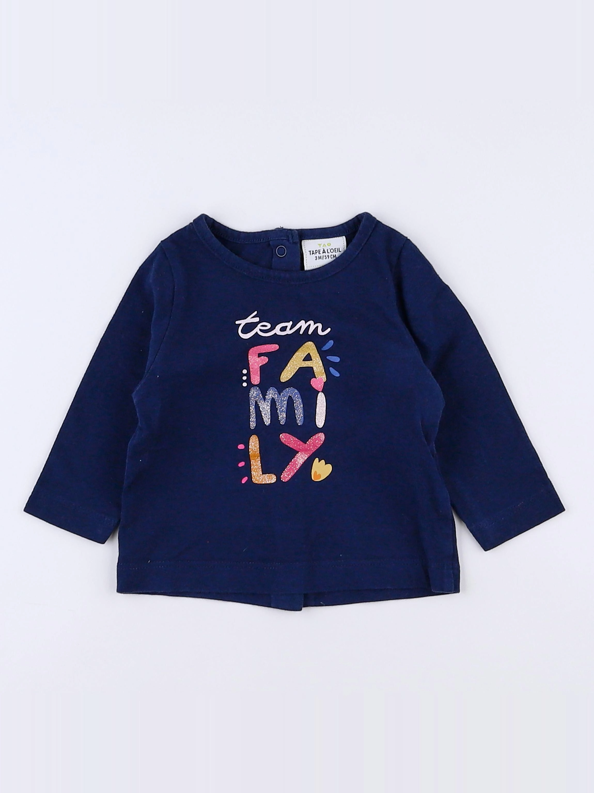 Tape à l'oeil - tee-shirt bleu - 3 mois