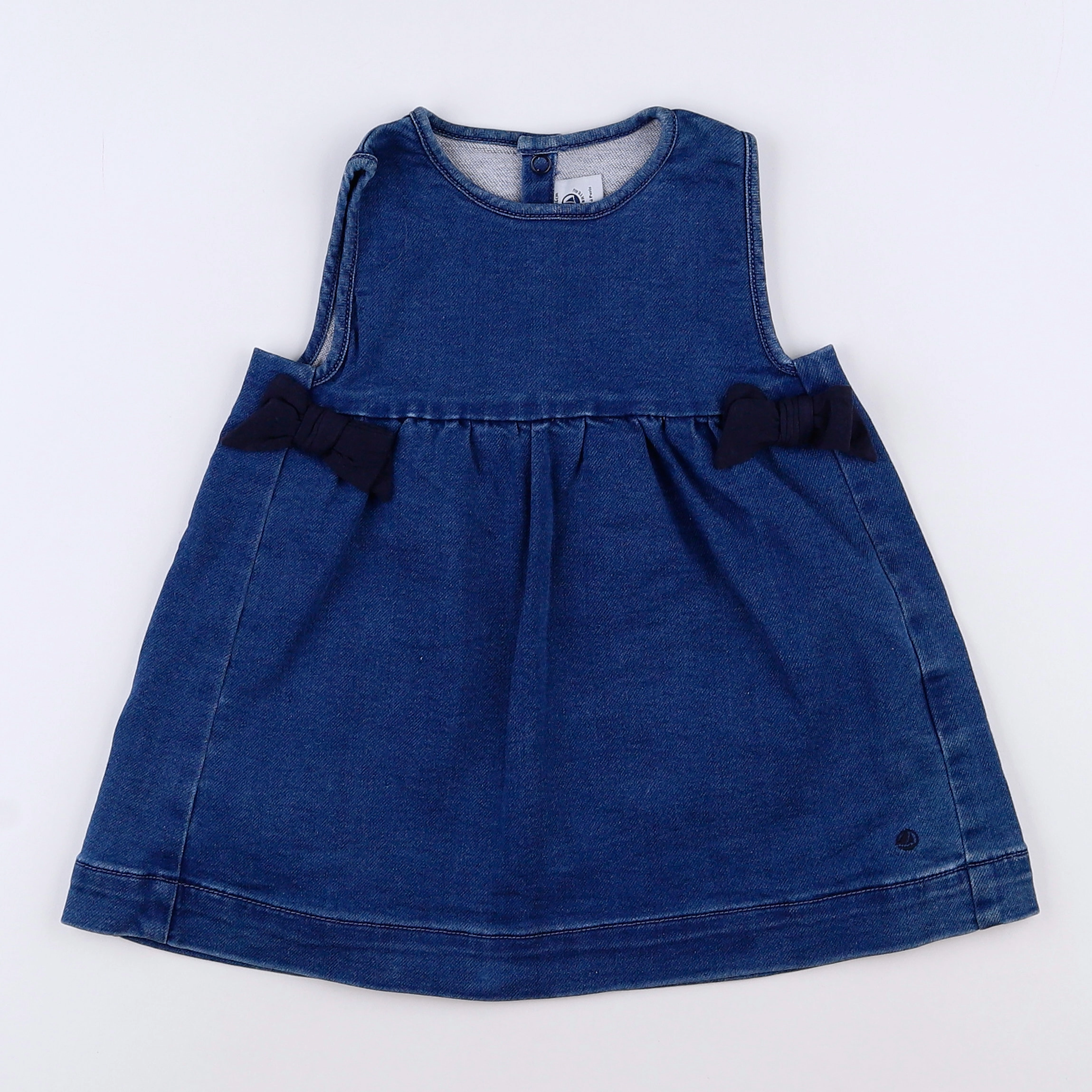 Petit Bateau - robe bleu - 12 mois