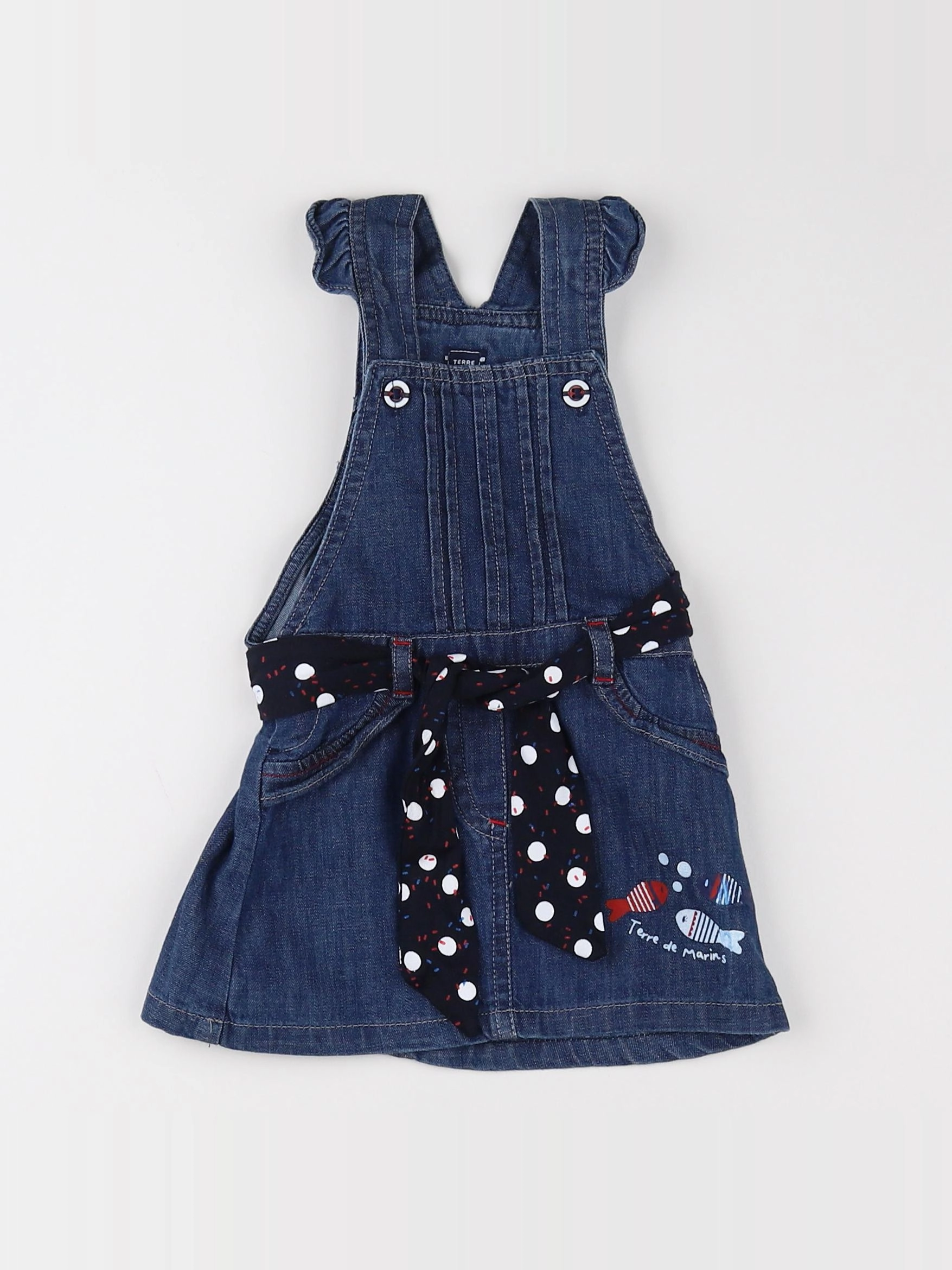 Terre de marins - robe bleu - 6 mois