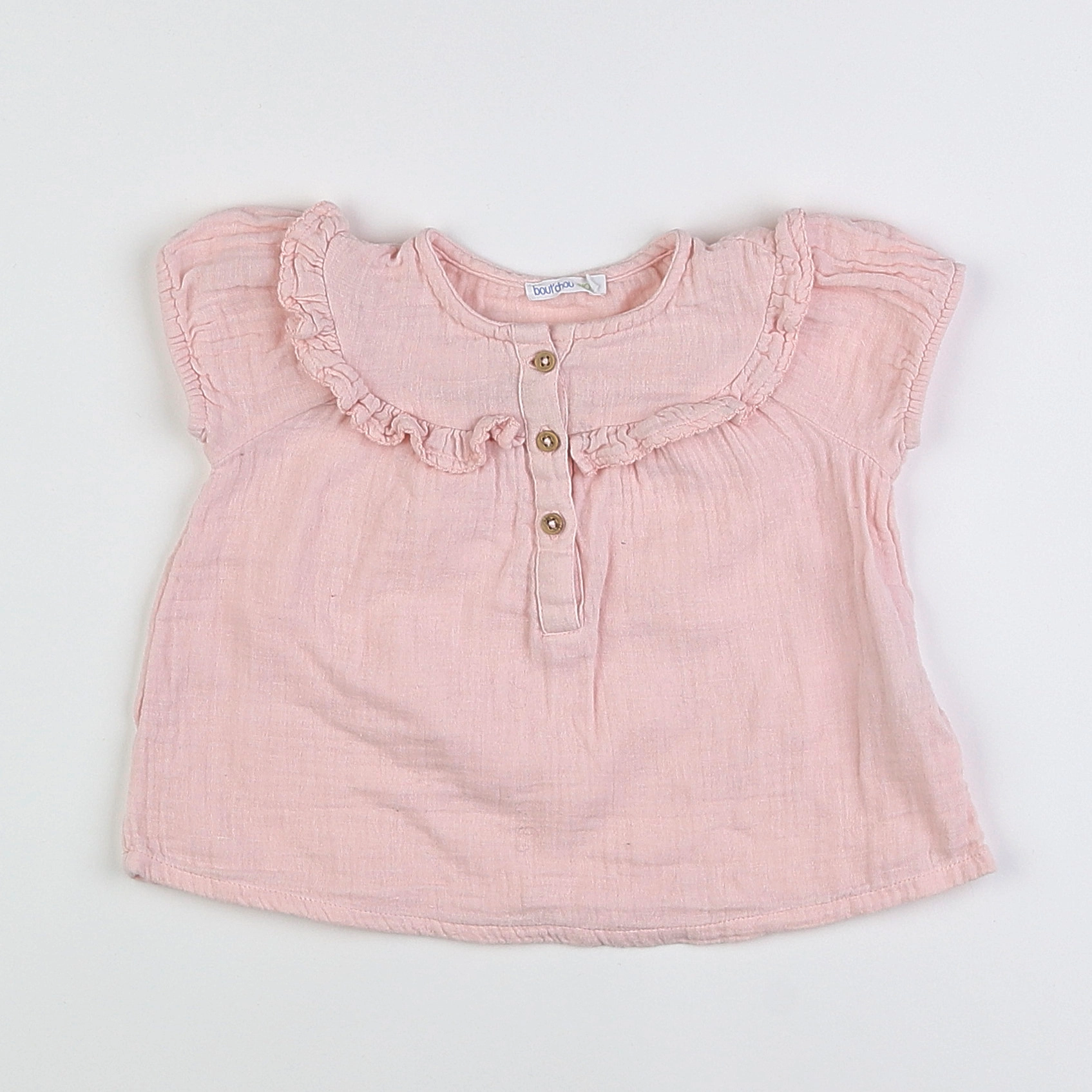 Boutchou - blouse rose - 9 mois