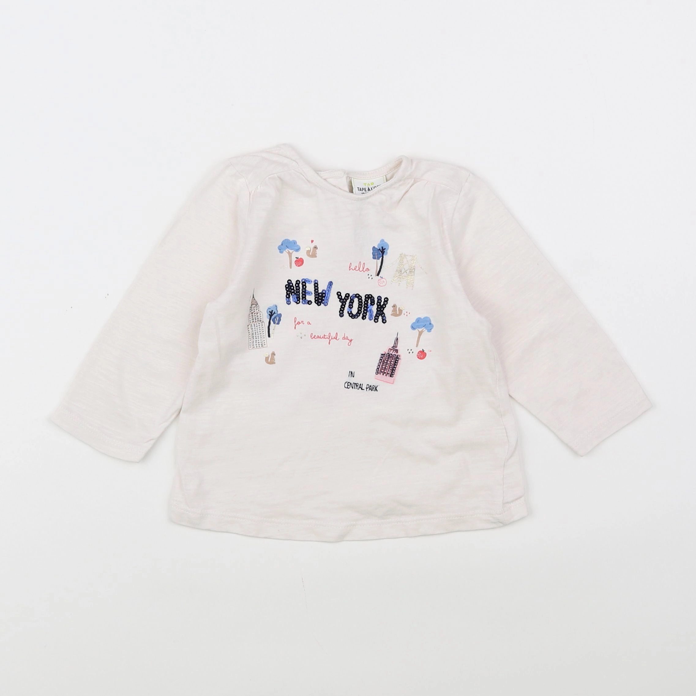 Tape à l'oeil - tee-shirt beige, or - 12 mois