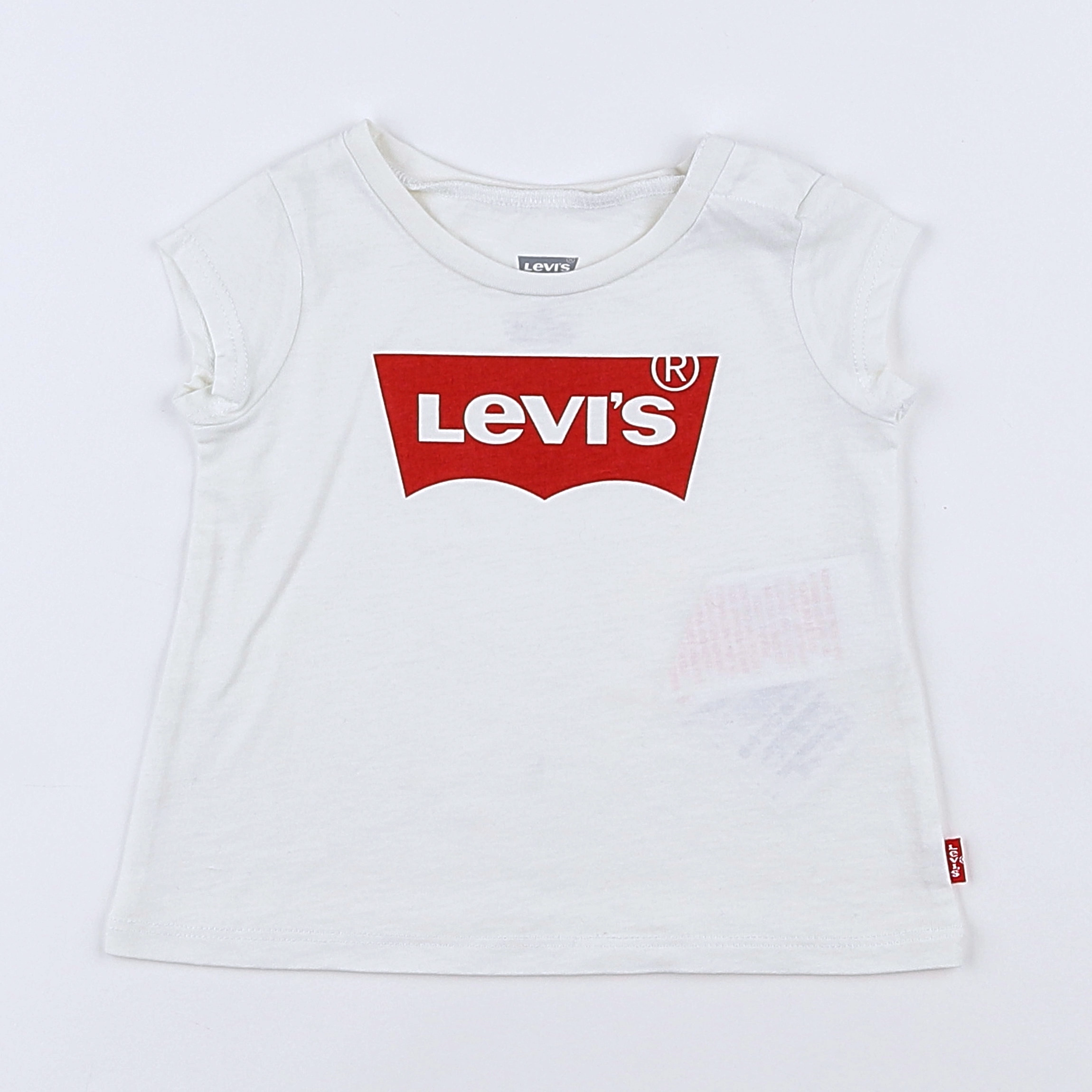 Levi's - tee-shirt blanc, rouge - 9 mois
