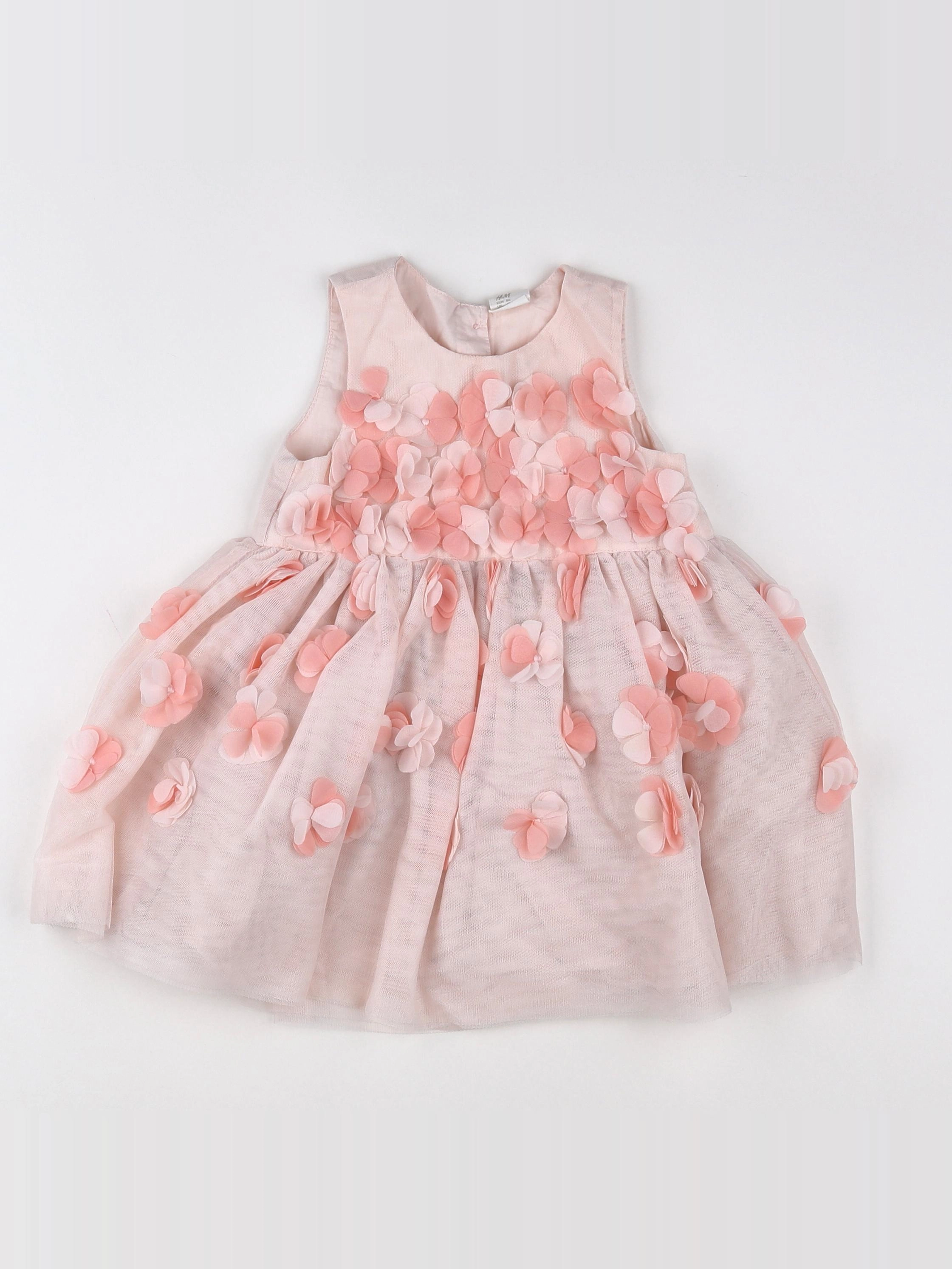 H&M - robe rose - 12/18 mois