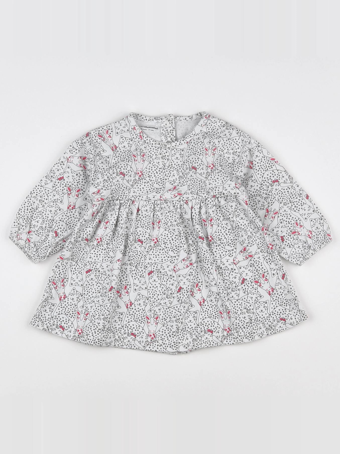 Vertbaudet - robe blanc - 9 mois