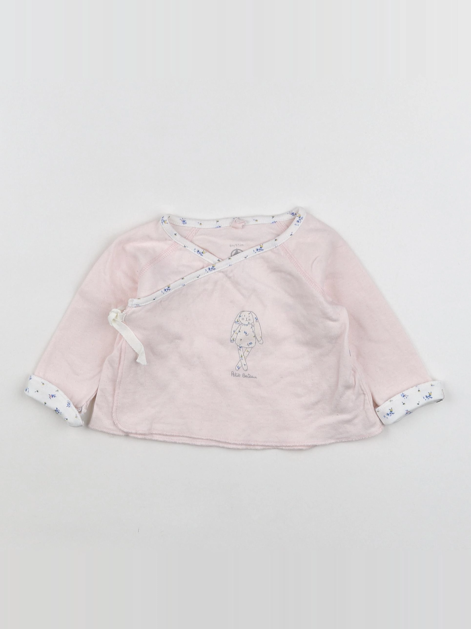 Petit Bateau - tee-shirt rose - 6 mois