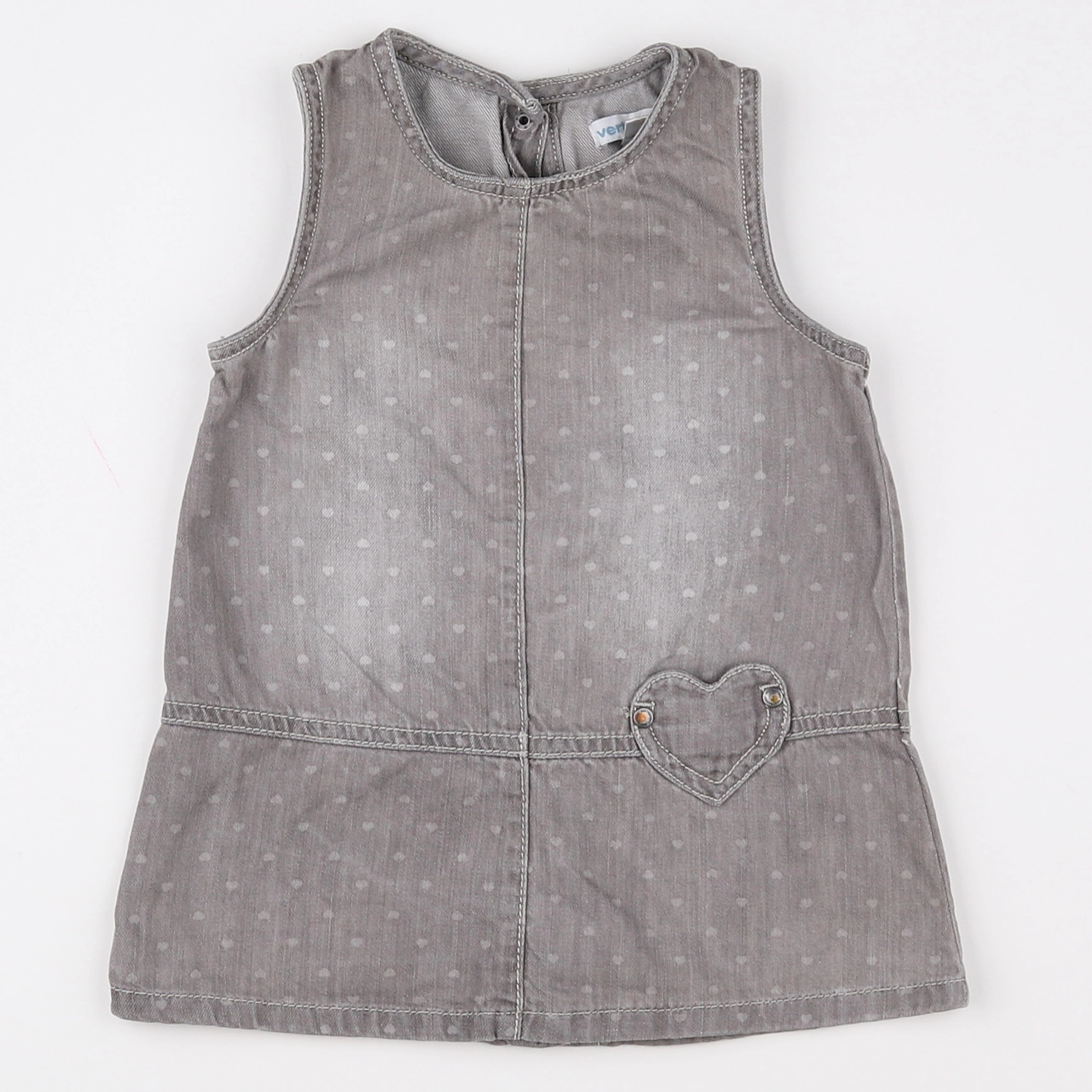 Vertbaudet - robe gris - 12 mois