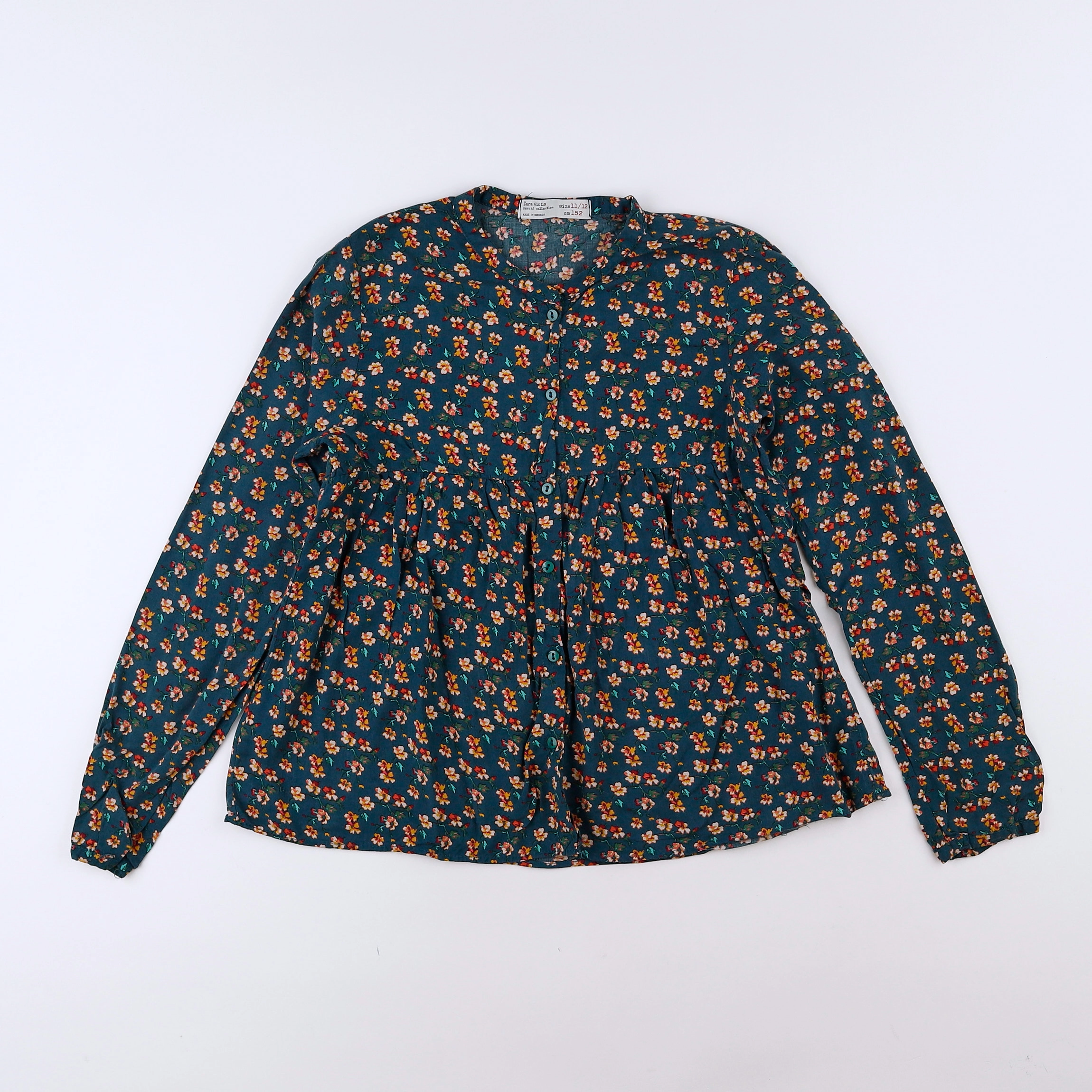 Zara - blouse vert - 11/12 ans