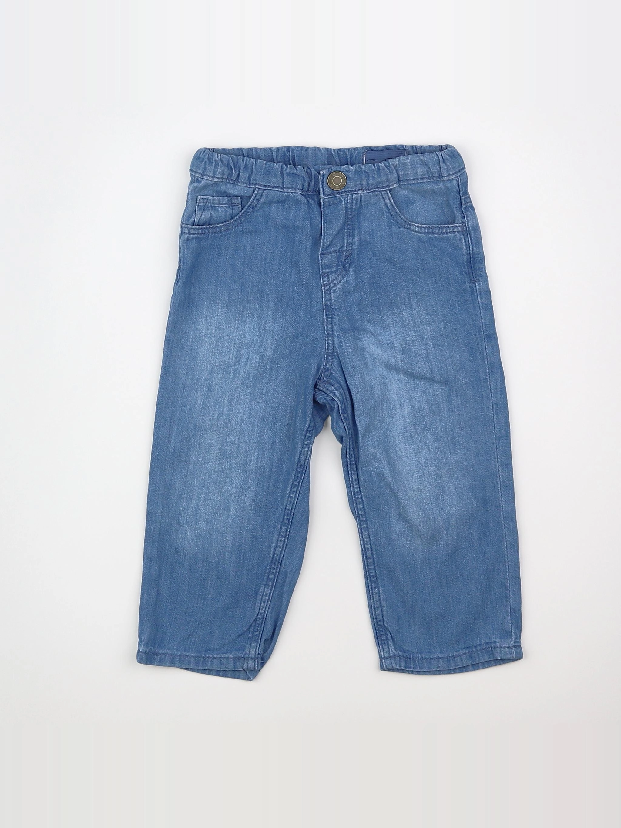 H&M - jean bleu - 12/18 mois