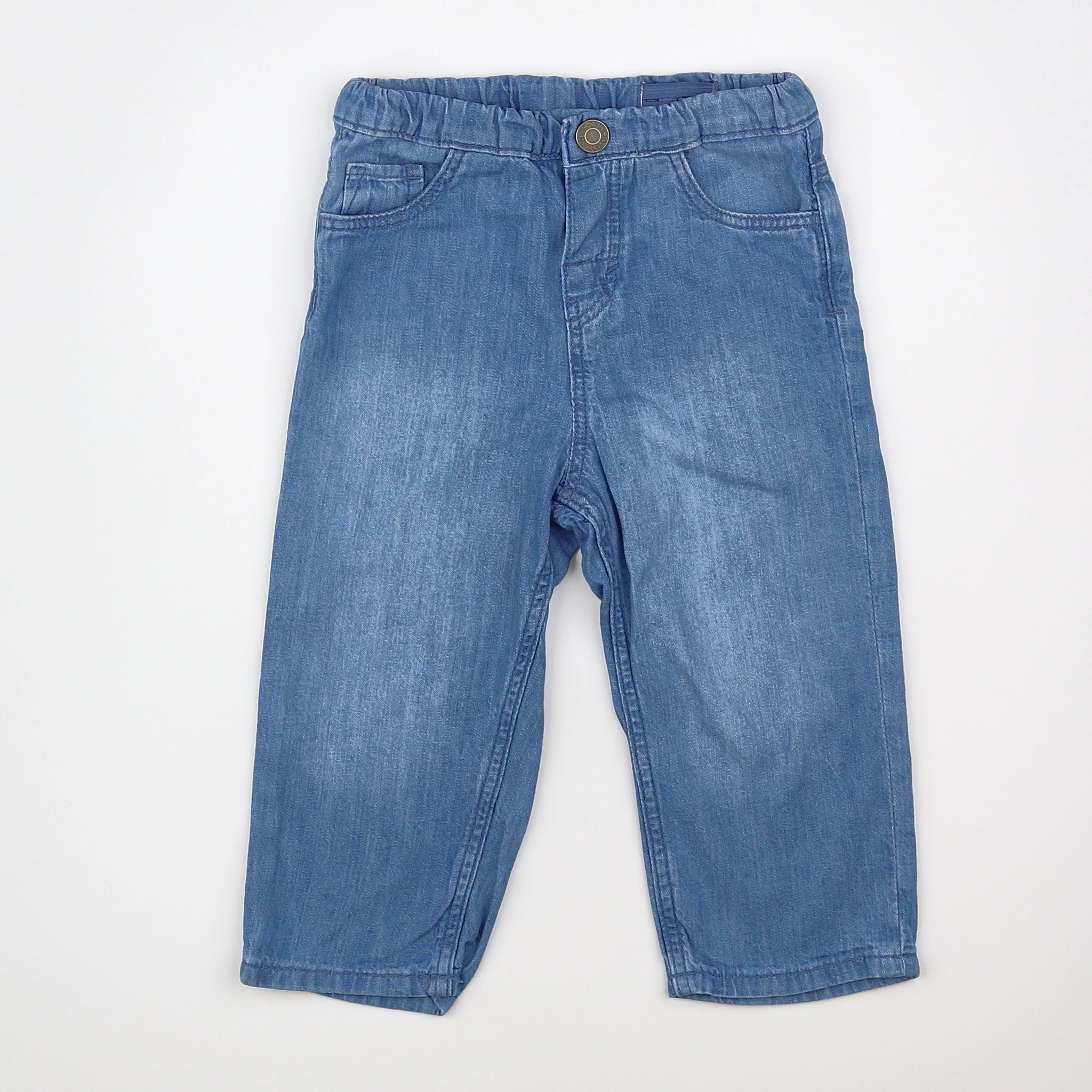 H&M - jean bleu - 12/18 mois