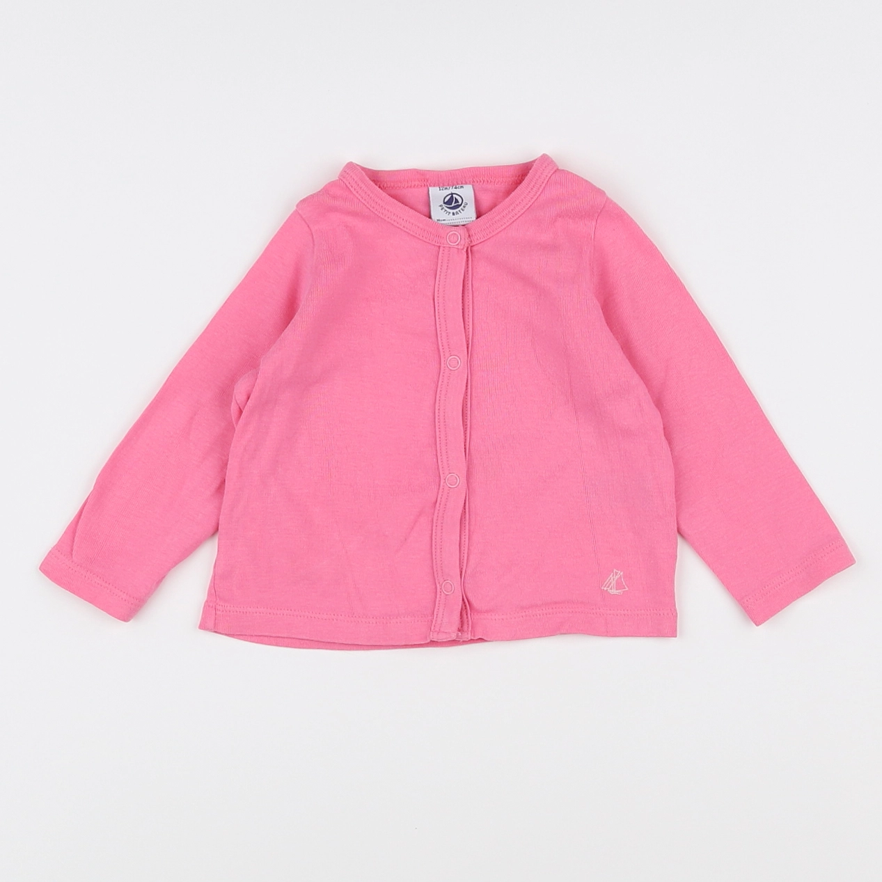 Petit Bateau - tee-shirt rose - 12 mois