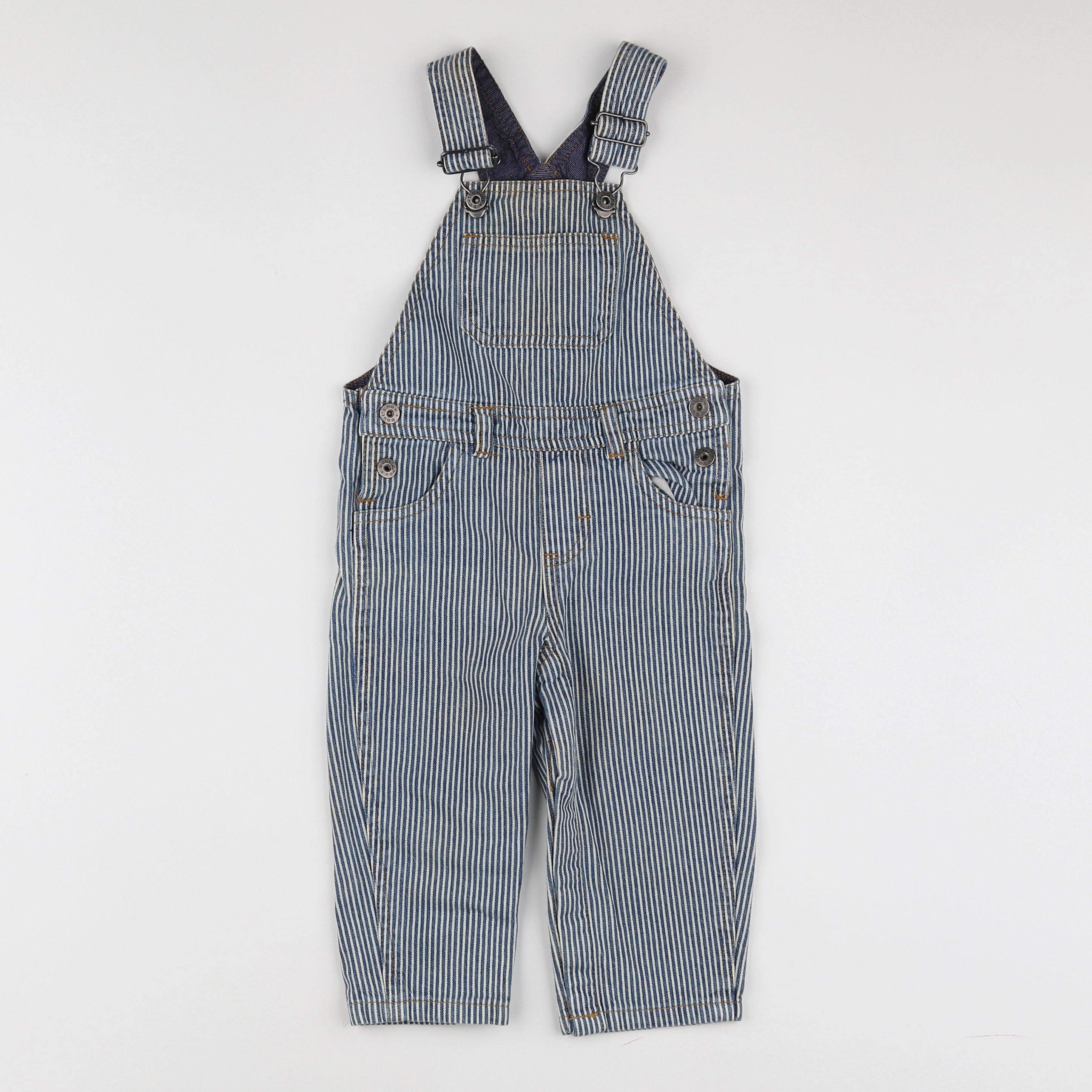 Boutchou - salopette blanc, bleu - 12 mois