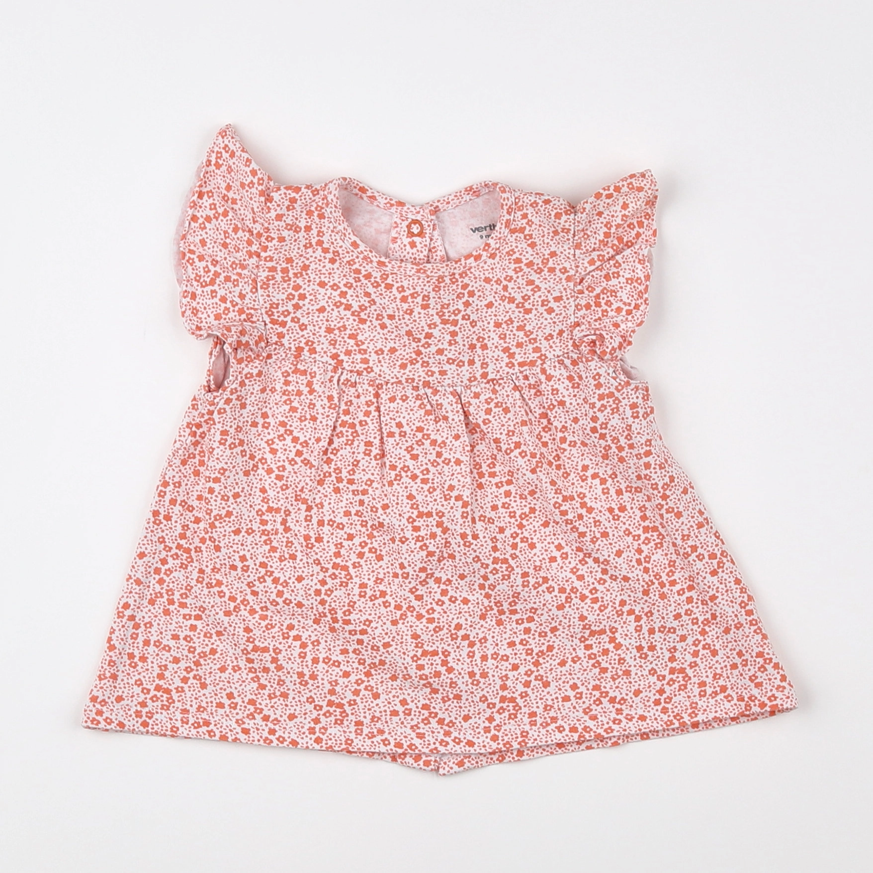 Vertbaudet - robe orange - 9 mois