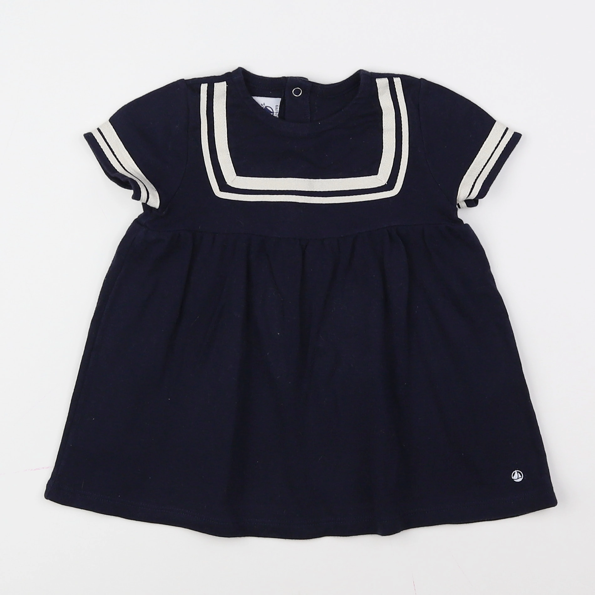 Petit Bateau - robe bleu - 6 mois