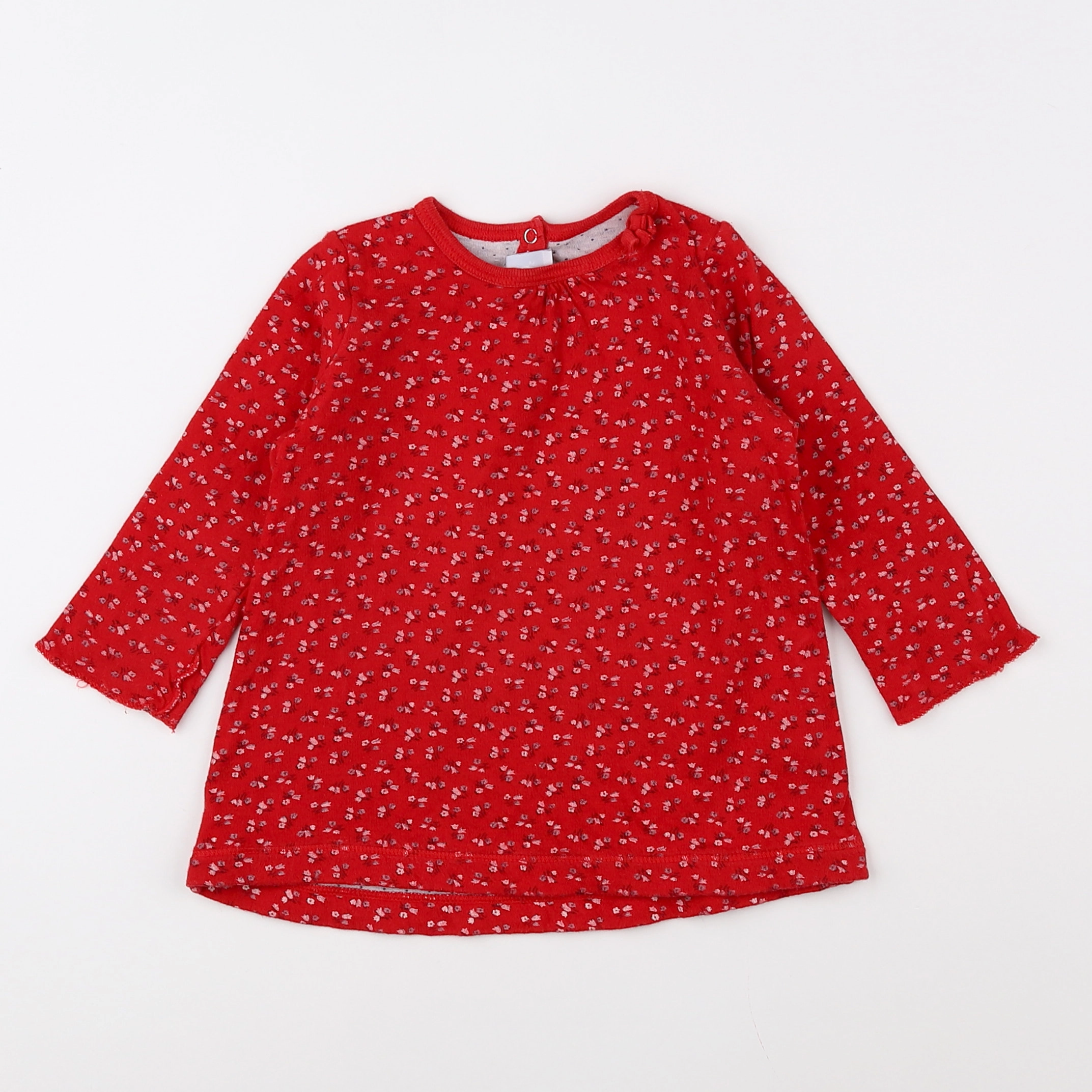 Petit Bateau - robe rouge - 12 mois