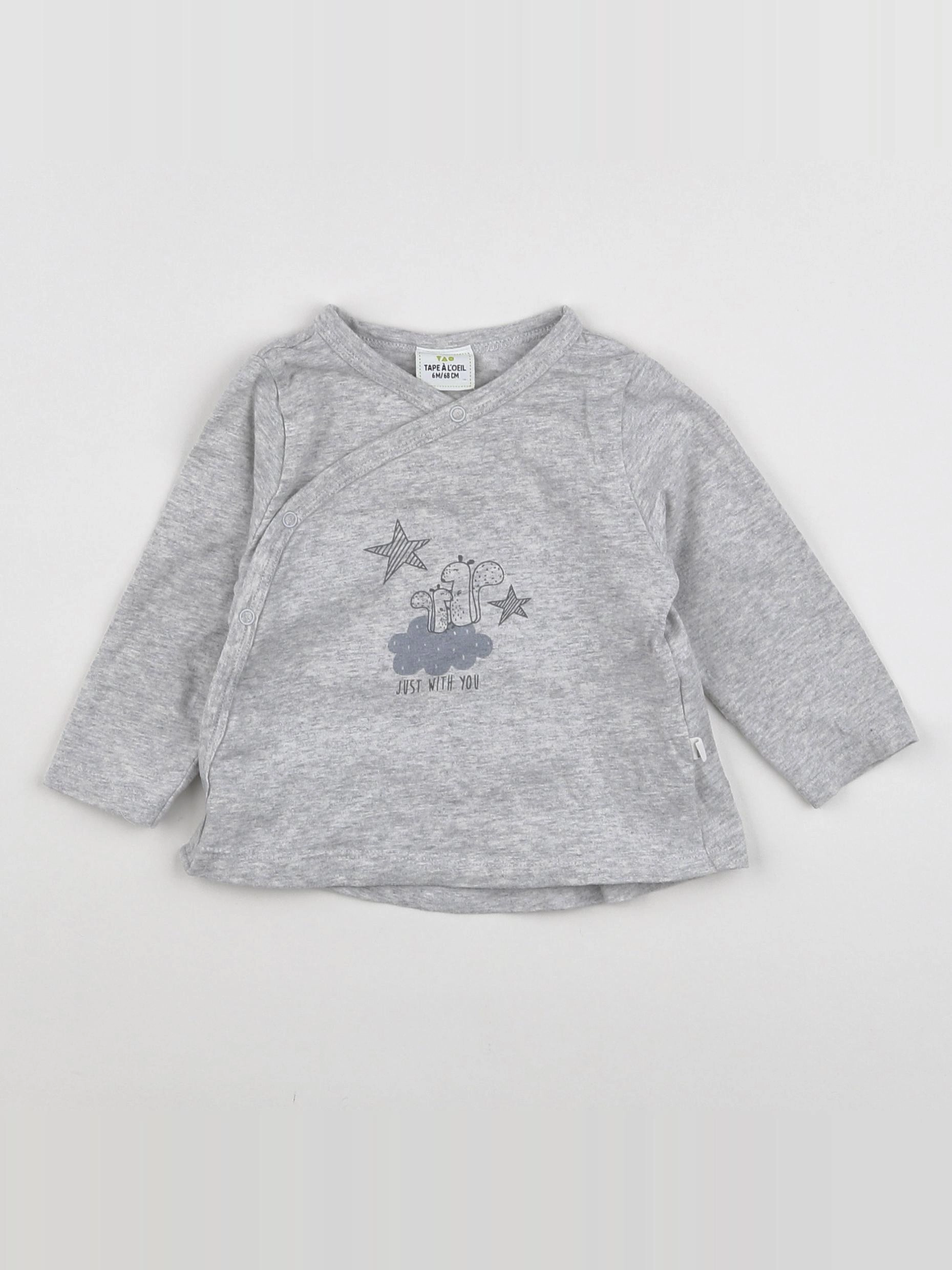 Tape à l'oeil - tee-shirt gris - 6 mois