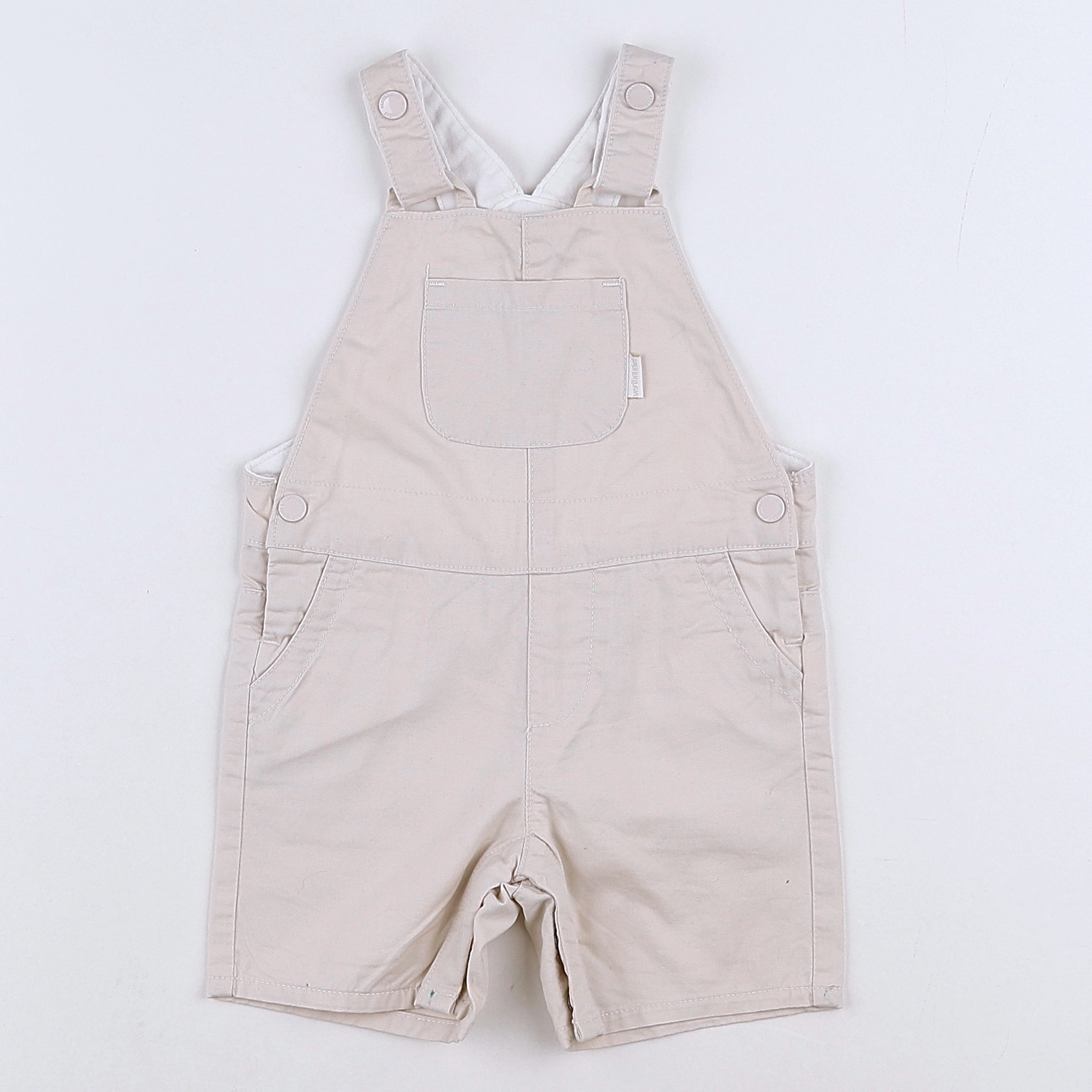 Vertbaudet - salopette beige - 12 mois