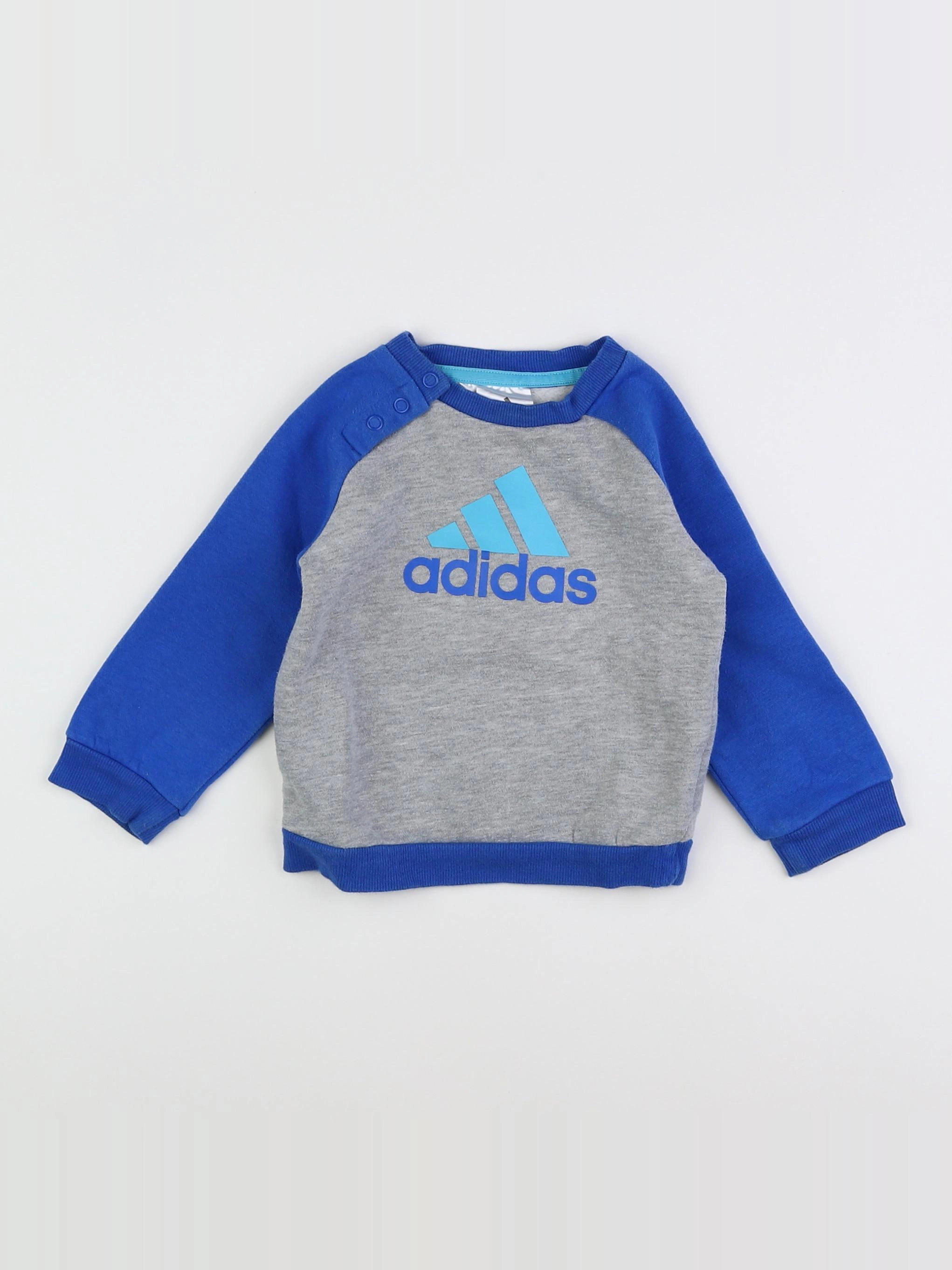 Adidas - sweat gris - 6/9 mois