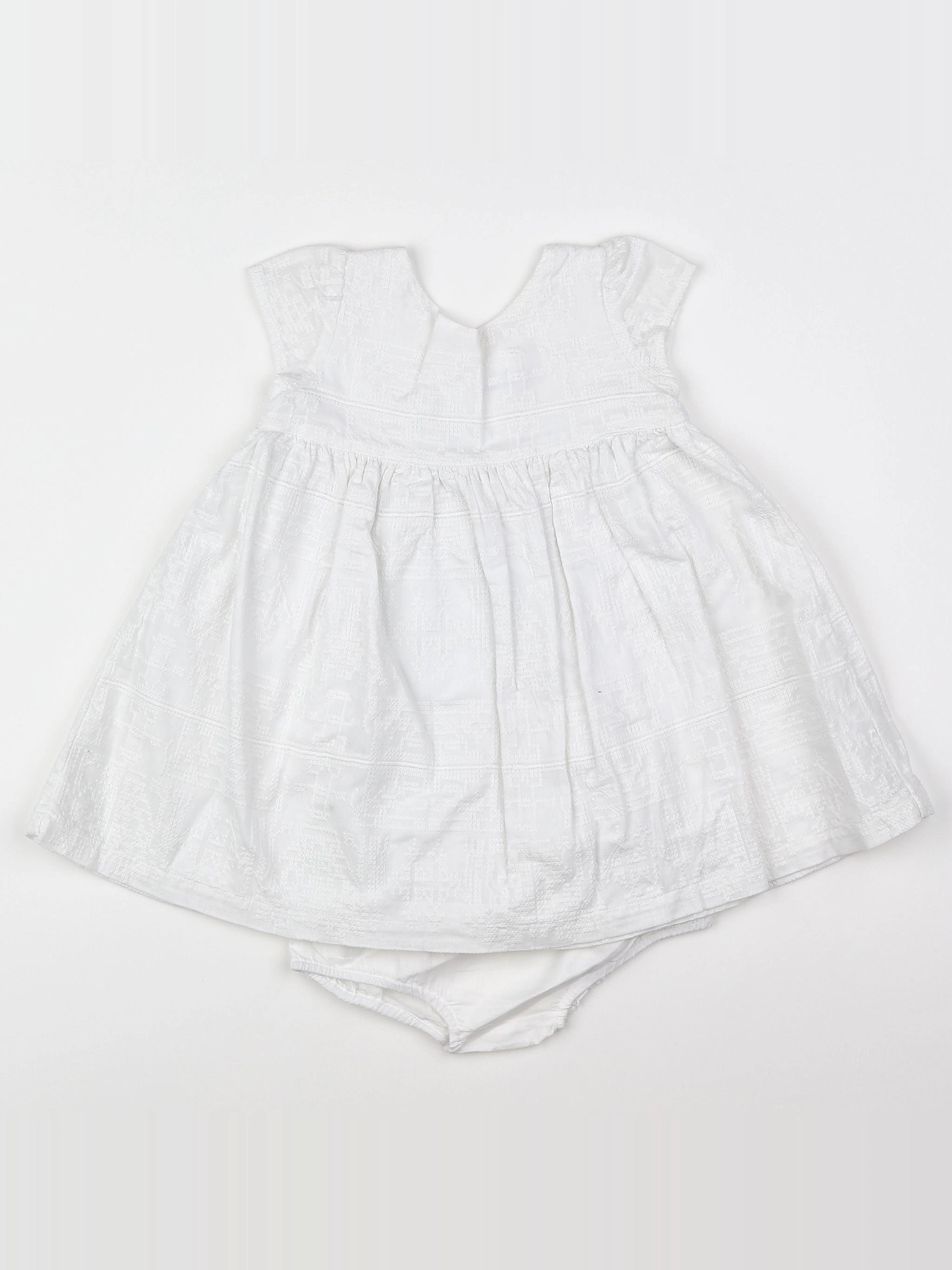 Boutchou - robe blanc - 9 mois