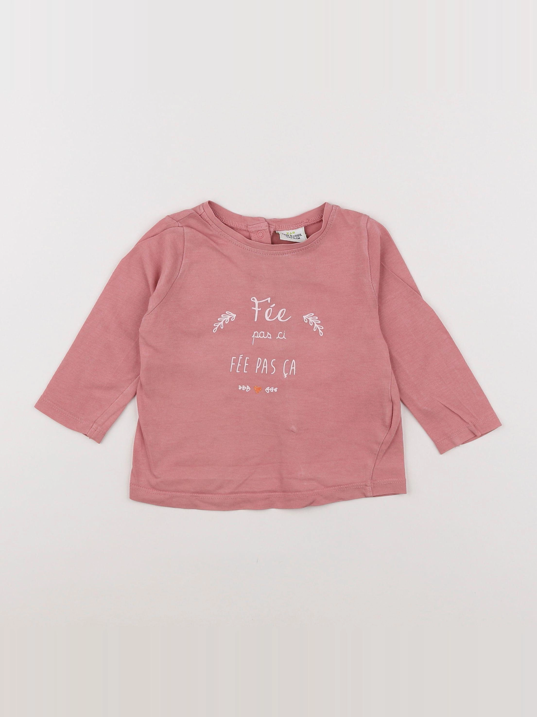 Tape à l'oeil - tee-shirt rose - 12 mois