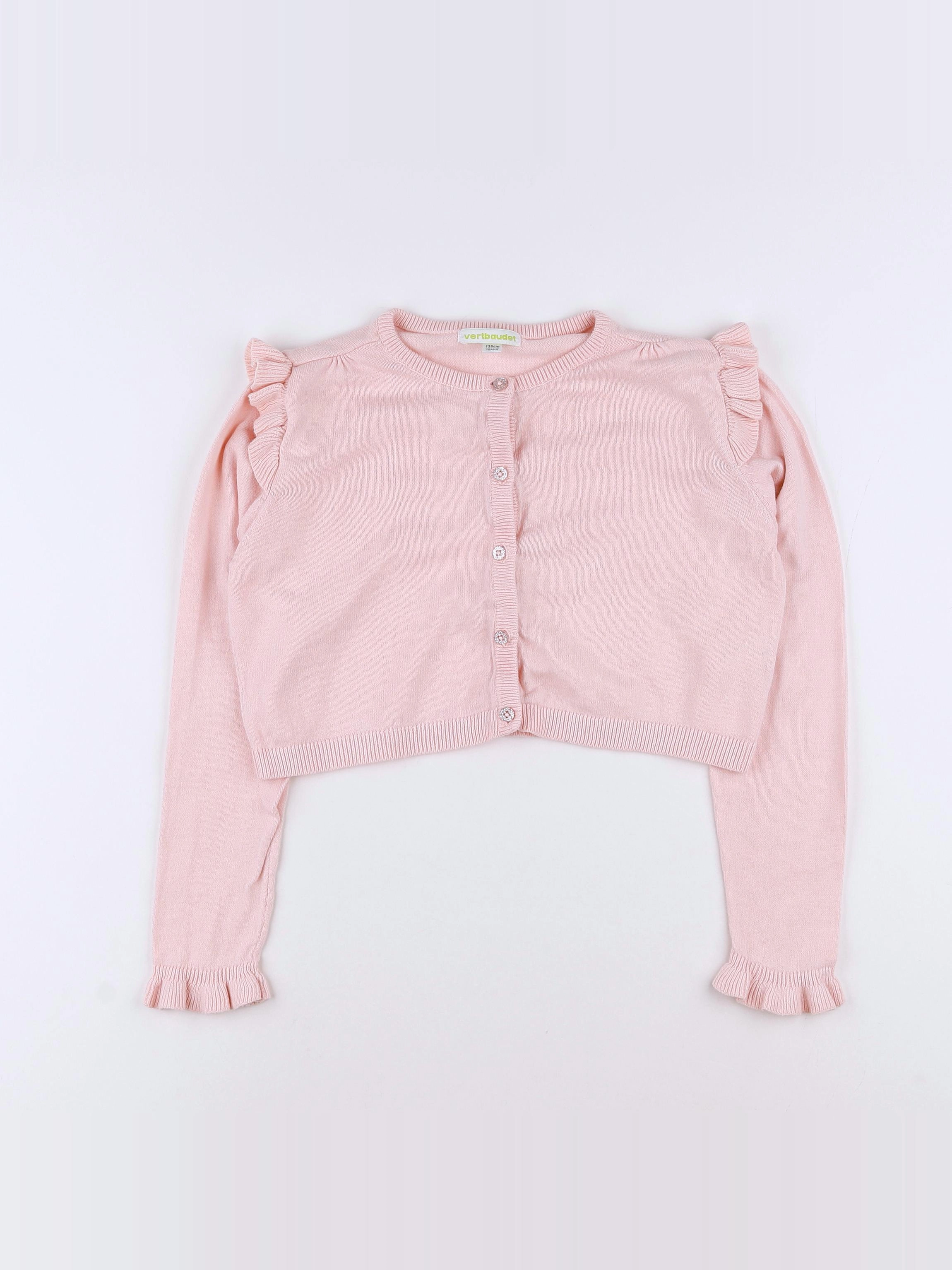 Vertbaudet - gilet rose - 10 ans