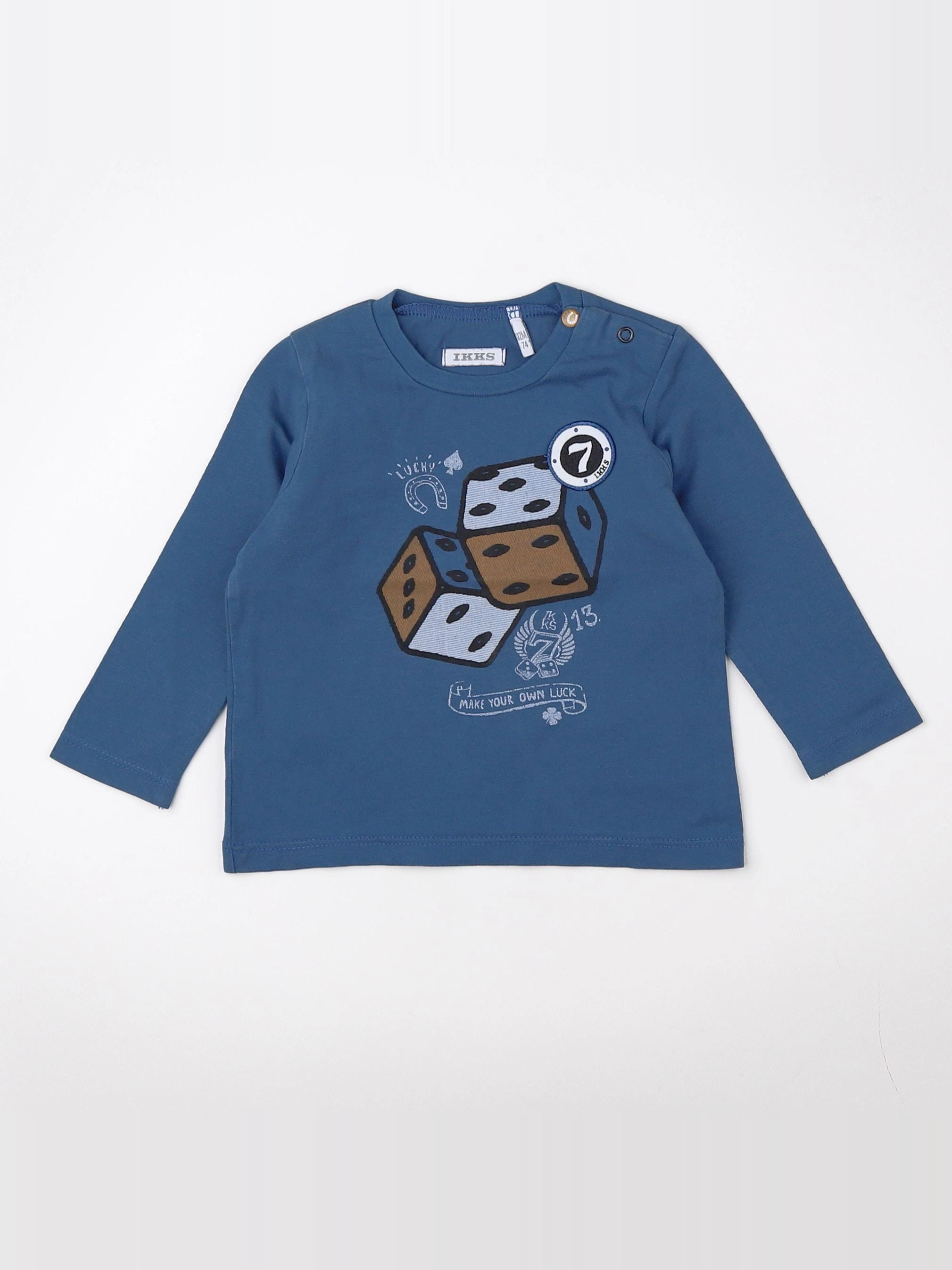 IKKS - tee-shirt bleu - 12 mois