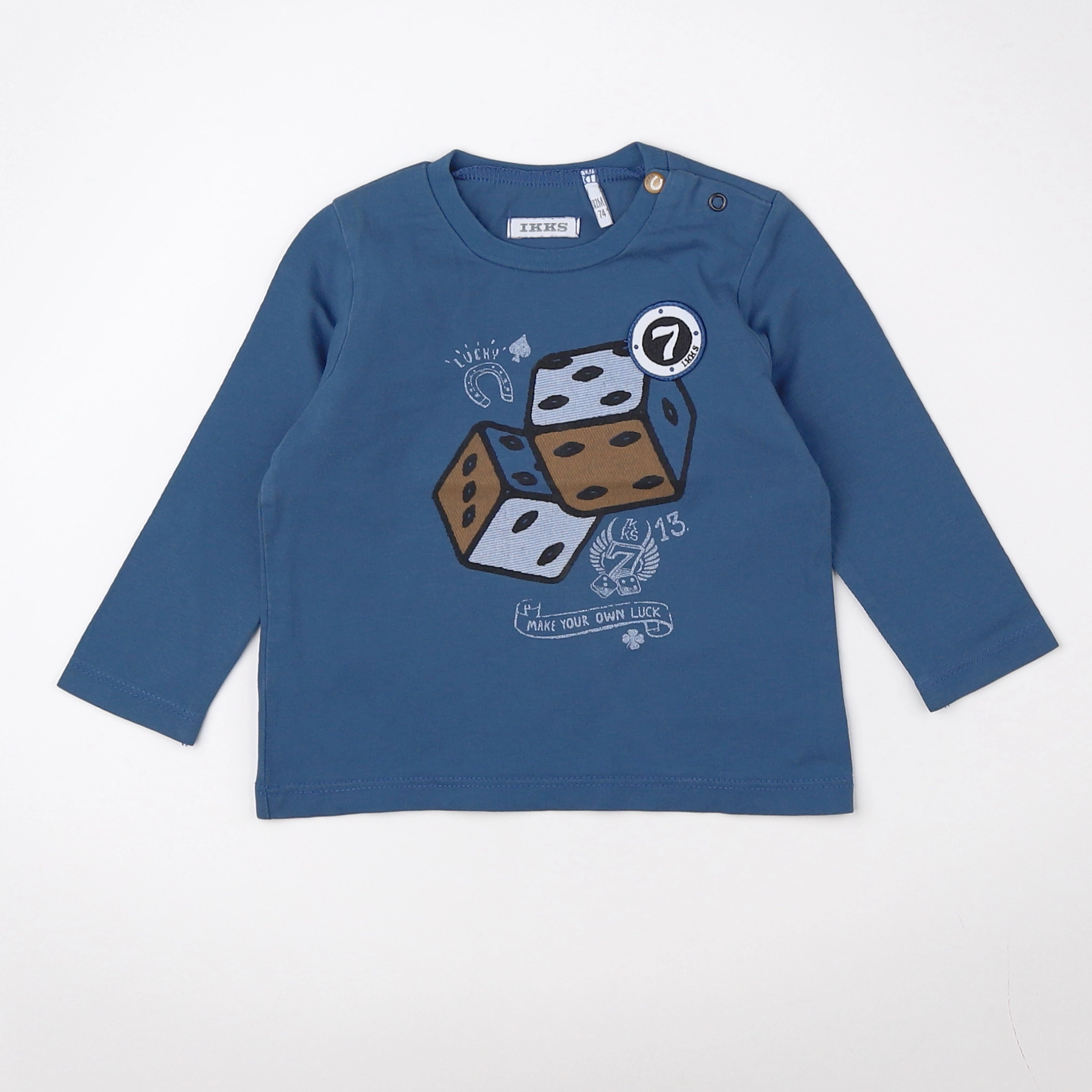 IKKS - tee-shirt bleu - 12 mois