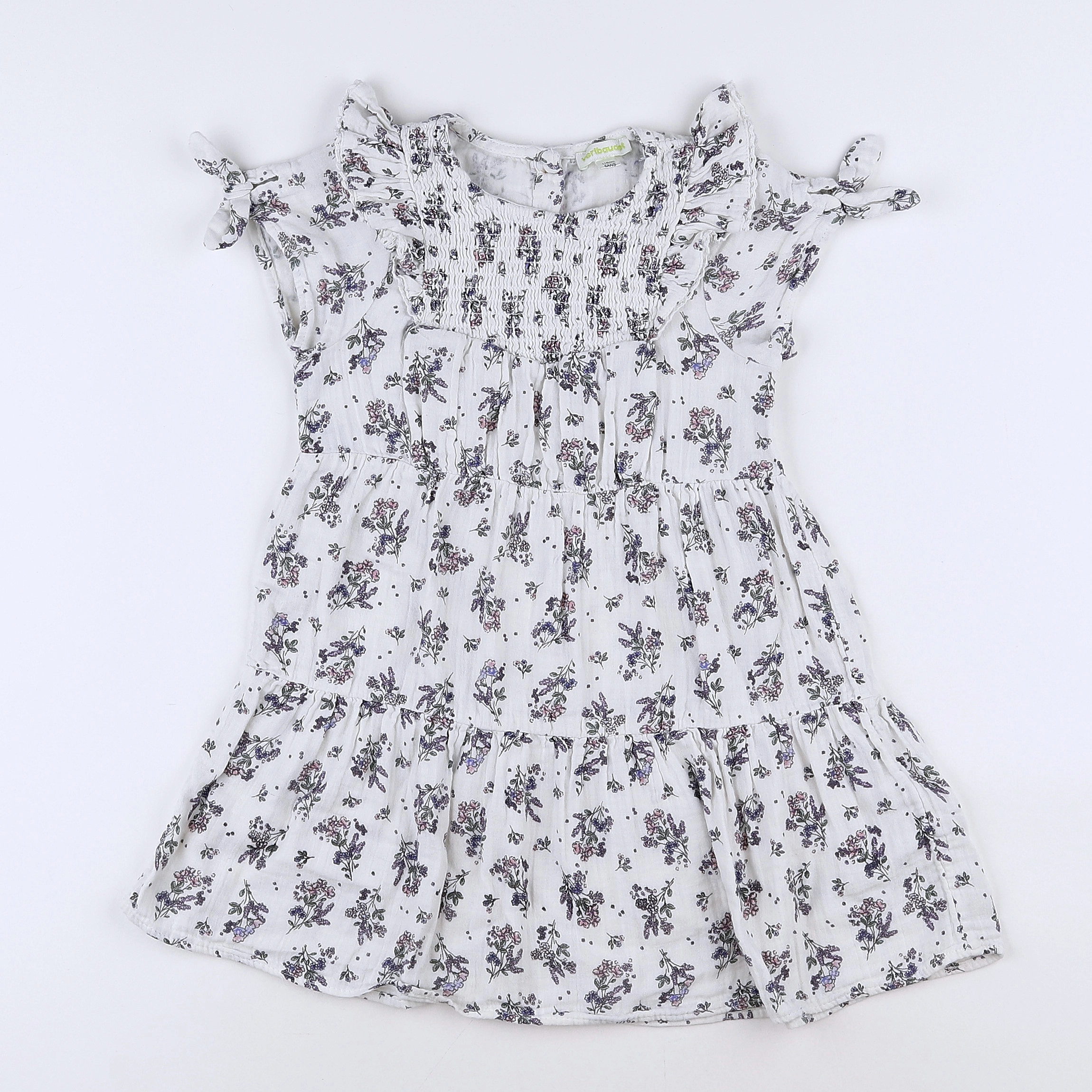 Vertbaudet - robe blanc, multicolore - 6 ans