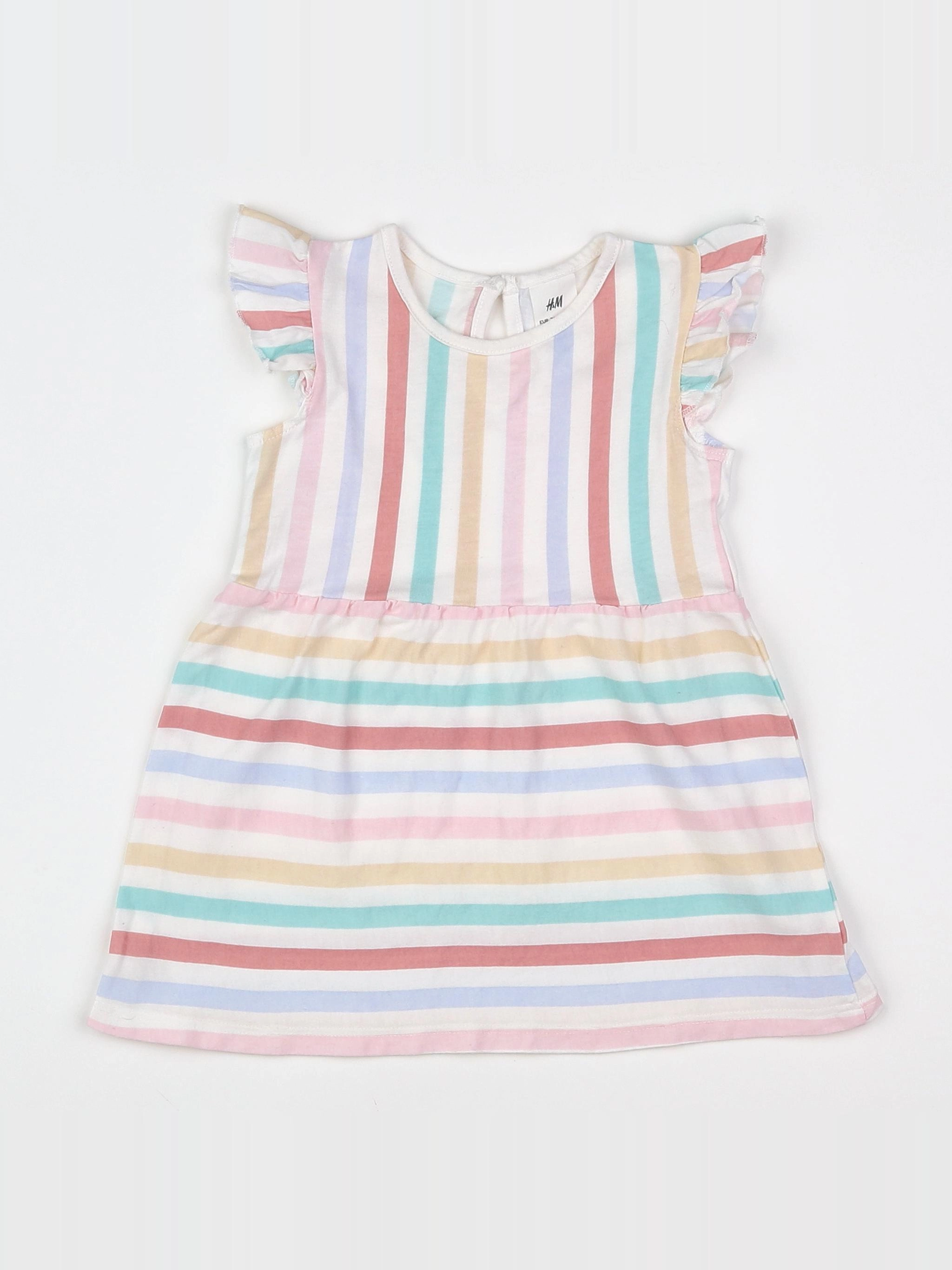 H&M - robe blanc - 6/9 mois