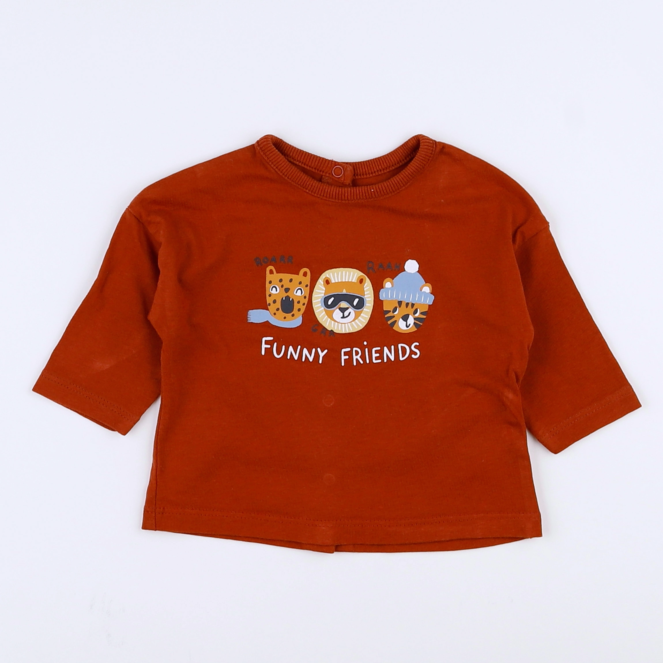 Vertbaudet - tee-shirt marron - 3 mois