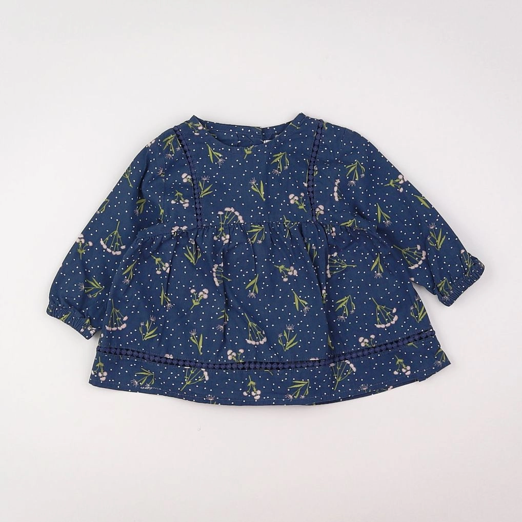 Vertbaudet - blouse bleu - 3 mois