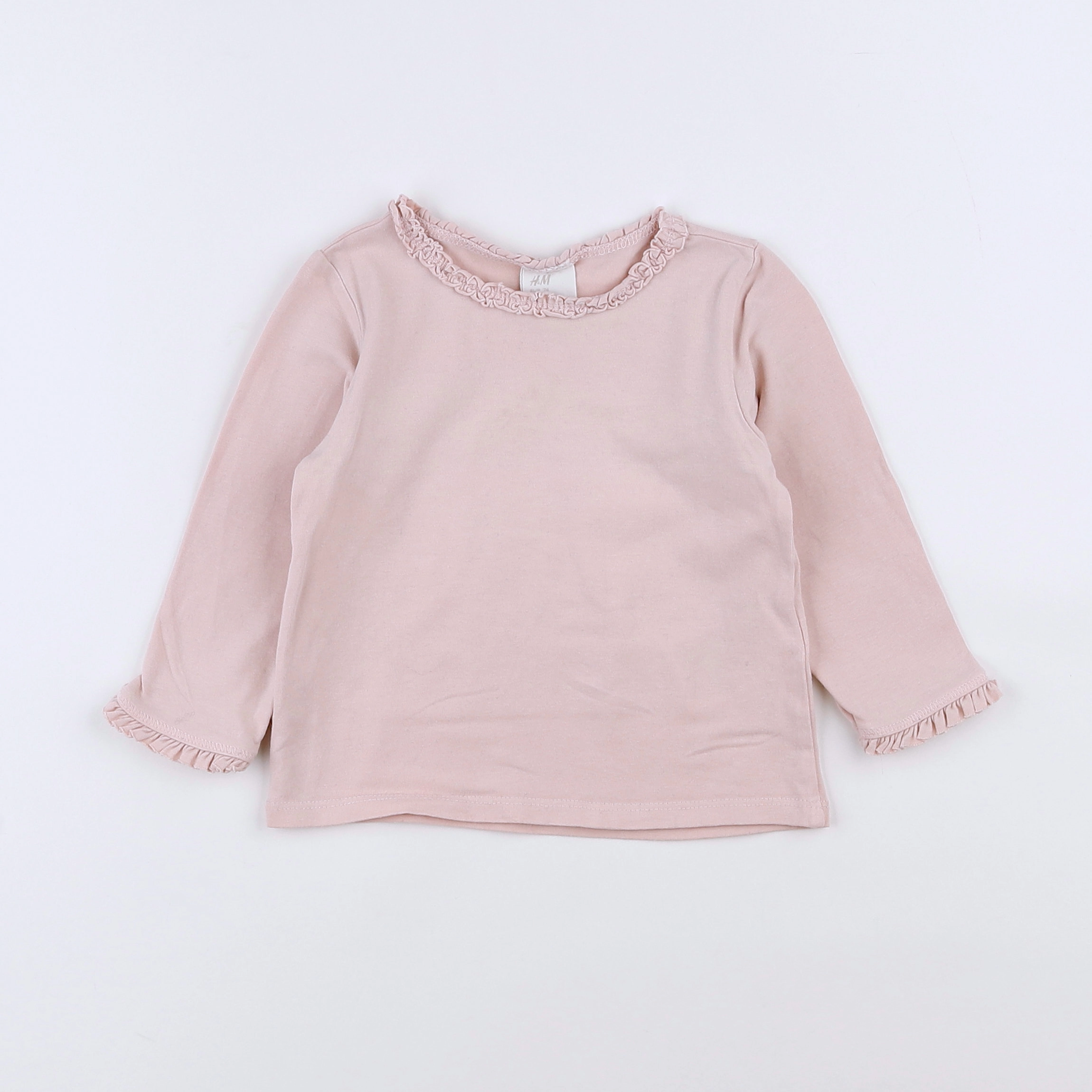 H&M - tee-shirt rose - 9 mois