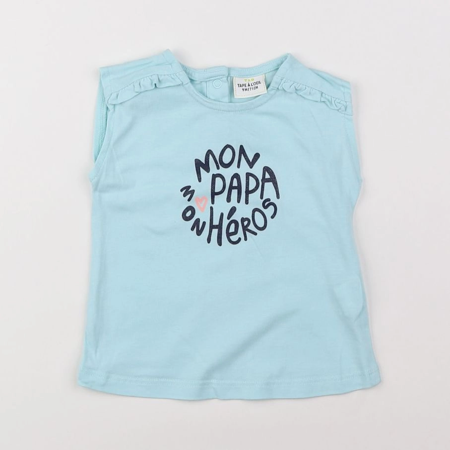 Tape à l'oeil - tee-shirt bleu - 9 mois