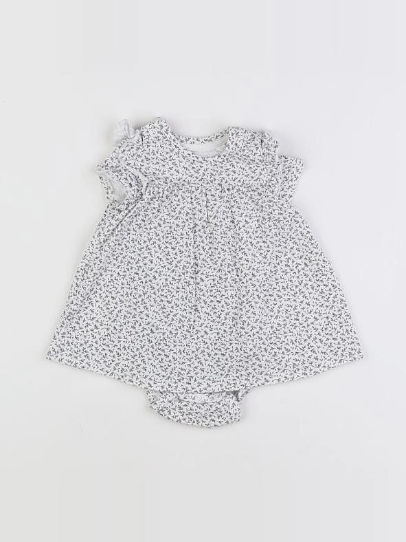 H&M - body robe gris - 1/3 mois
