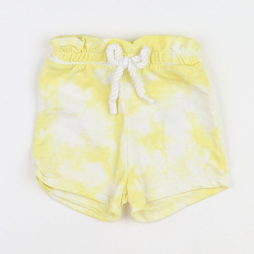 Vertbaudet - short blanc, jaune - 3 mois