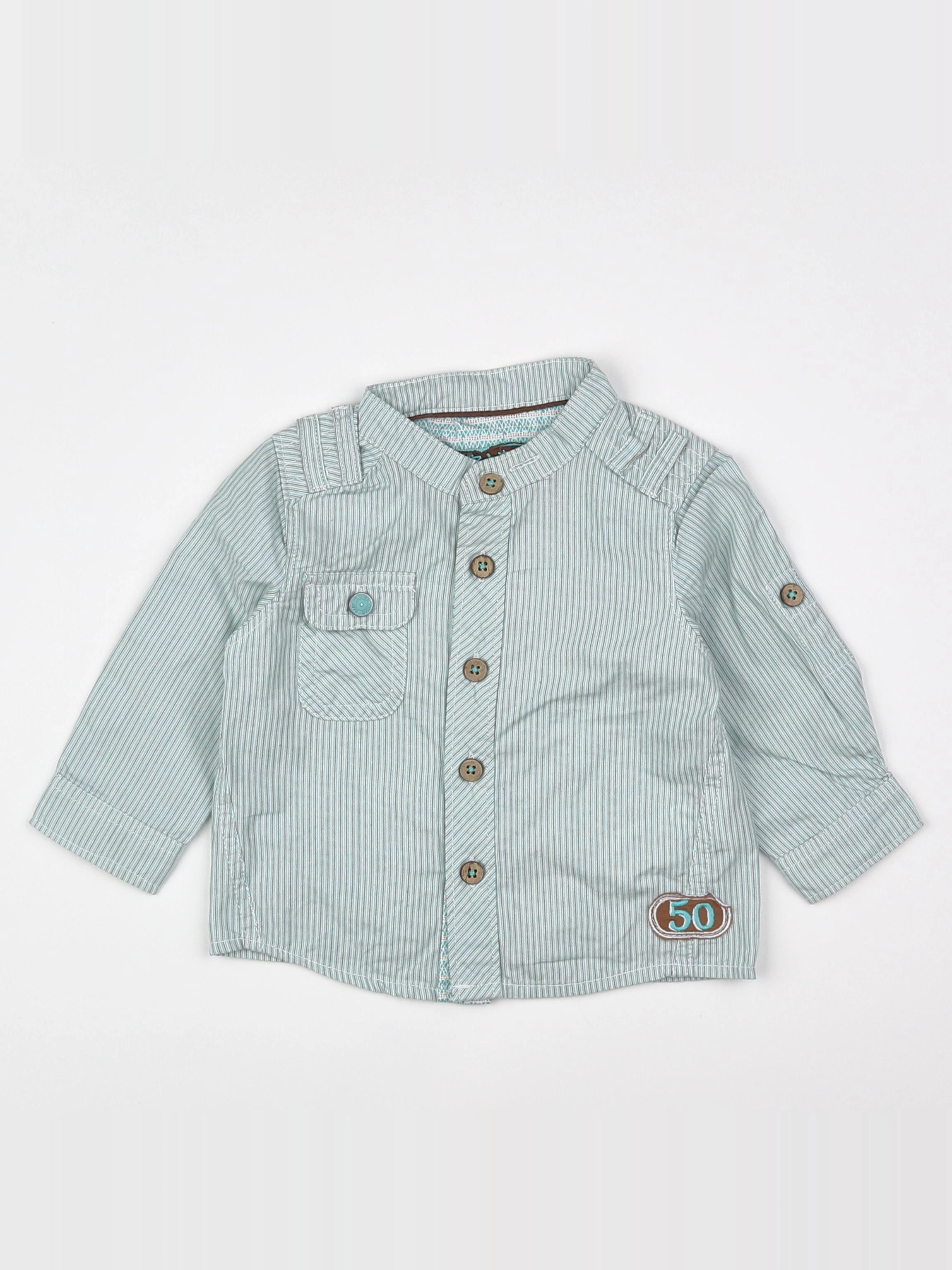 Tape à l'oeil - chemise bleu - 6 mois