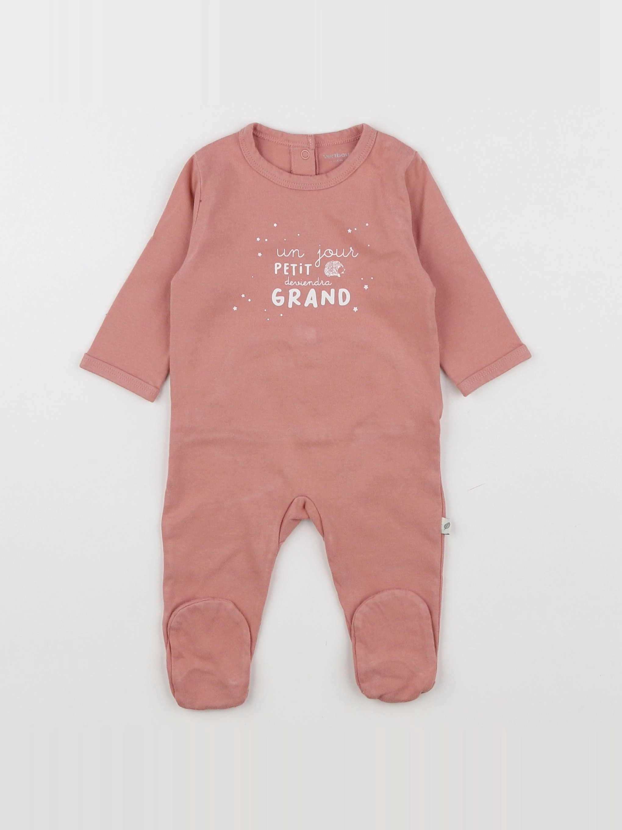 Vertbaudet - pyjama orange - 3 mois