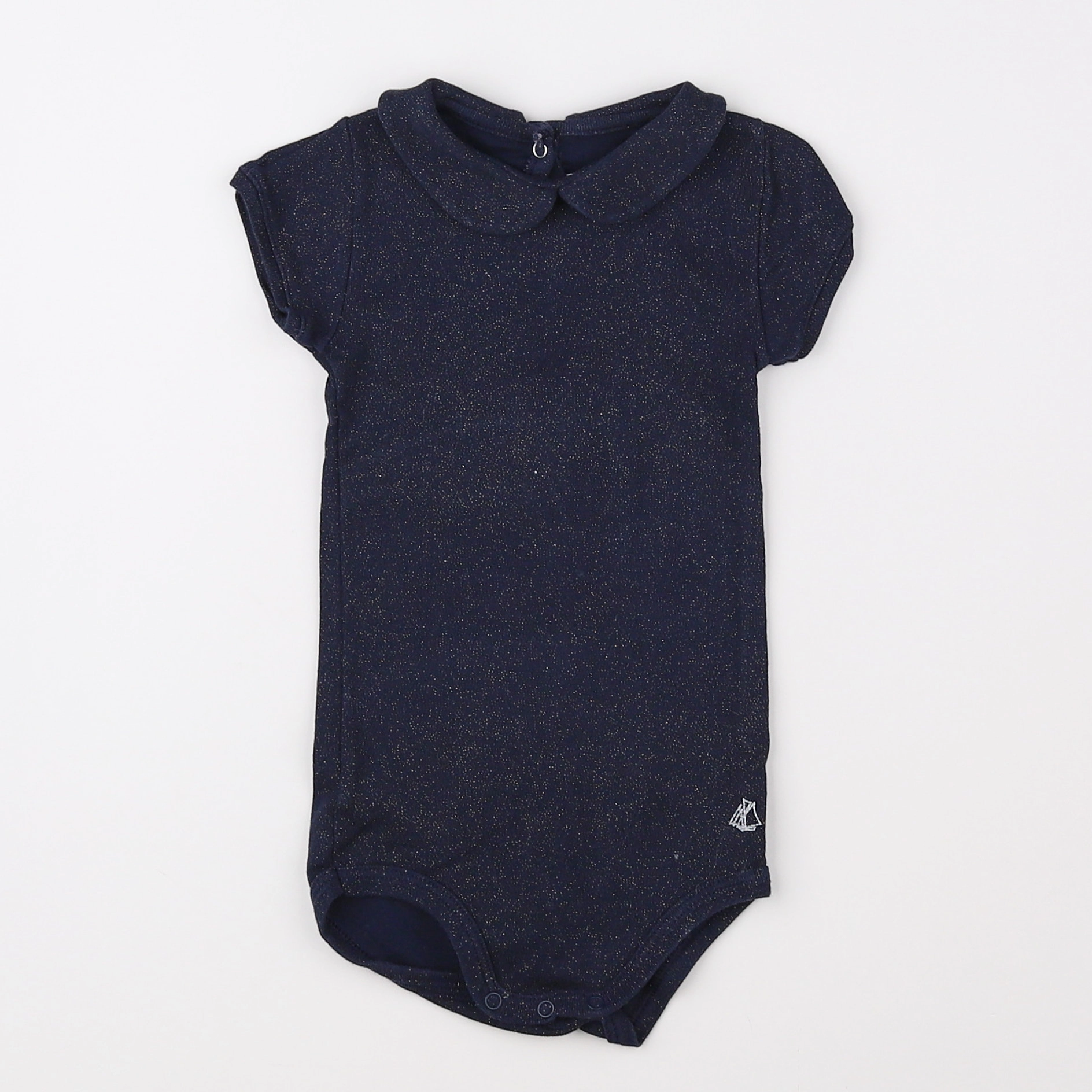 Petit Bateau - body vetement bleu - 18 mois